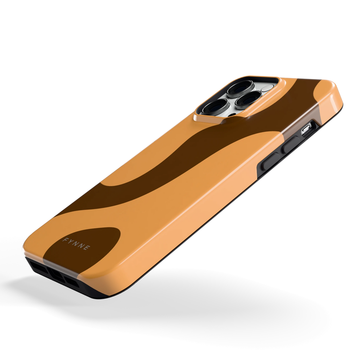 Karamel Vlekken hoesje voor iPhone 14 Pro Max, schuin
