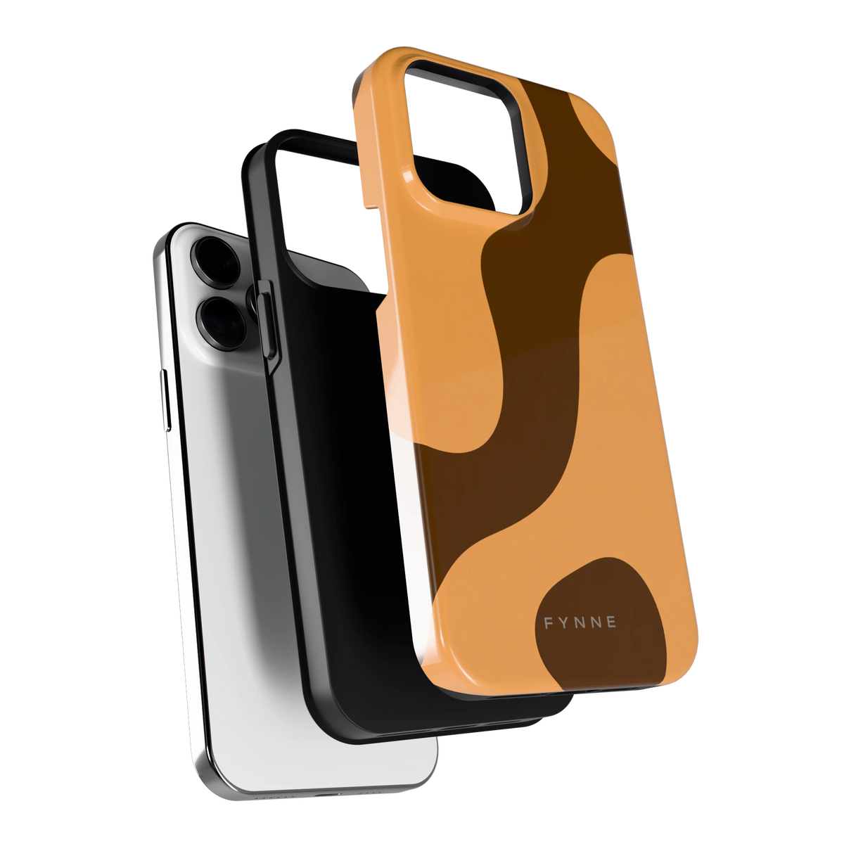 Karamel Vlekken hoesje voor iPhone 14 Pro Max, los van de telefoon