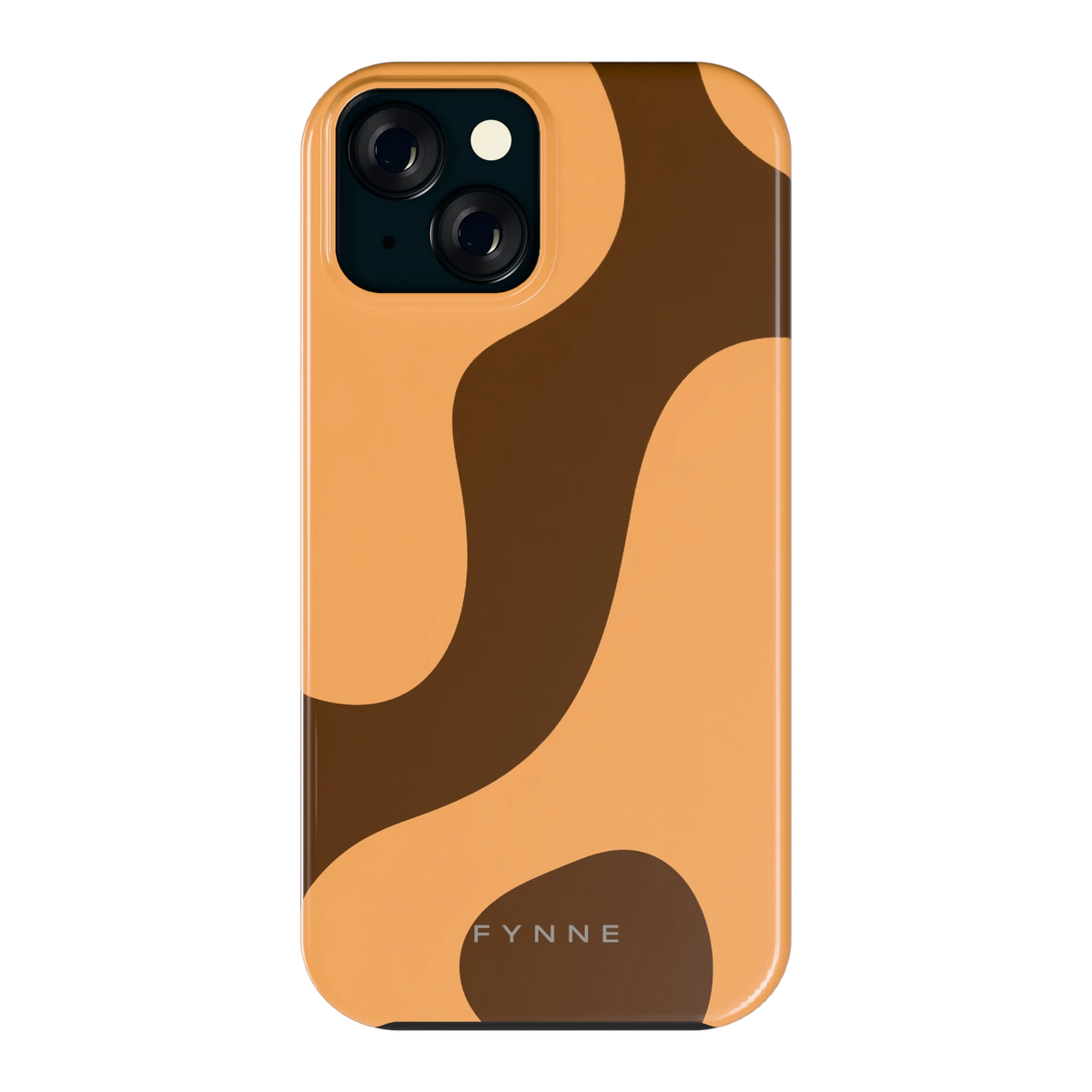 Karamel Vlekken hoesje voor iPhone 15, achterkant