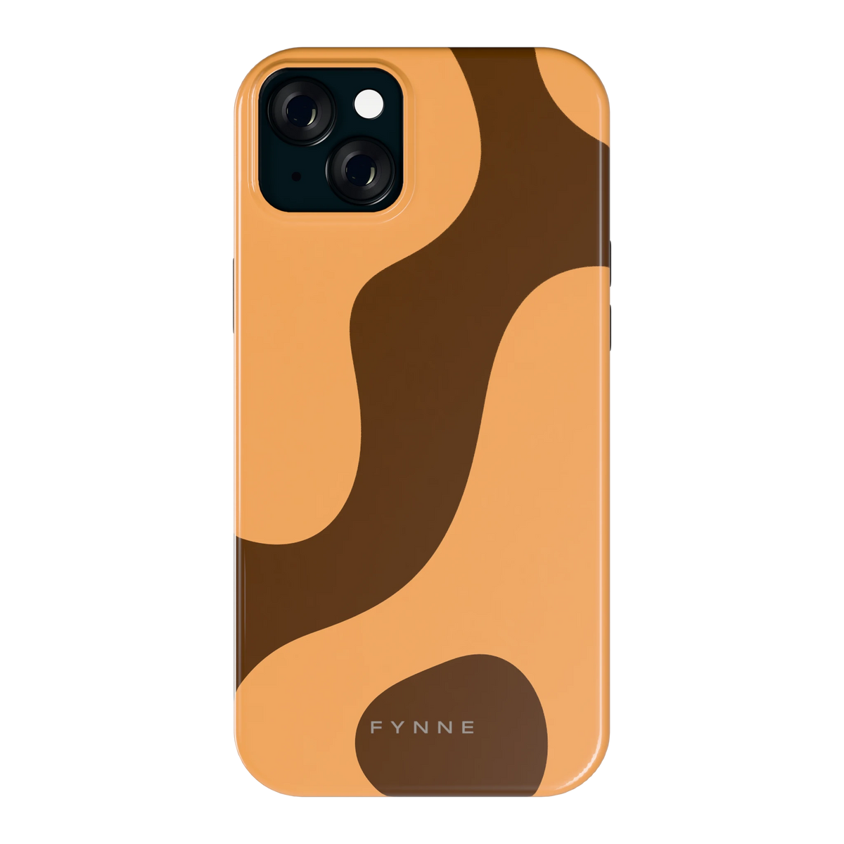 Karamel Vlekken hoesje voor iPhone 15 Plus, achterkant