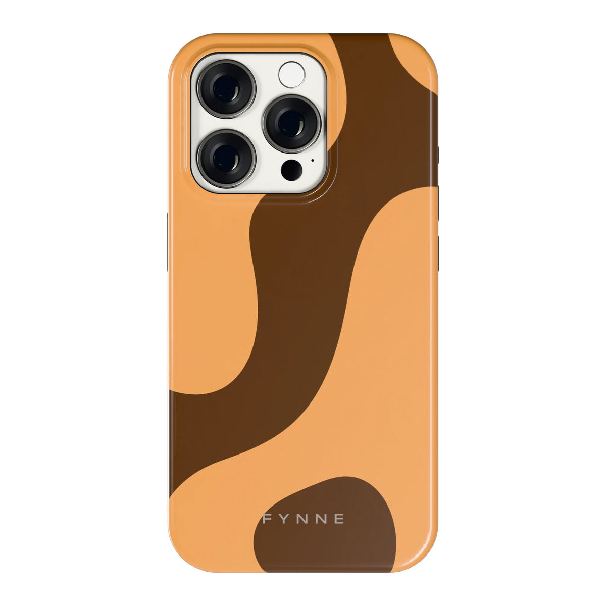 Karamel Vlekken hoesje voor iPhone 15 Pro, achterkant