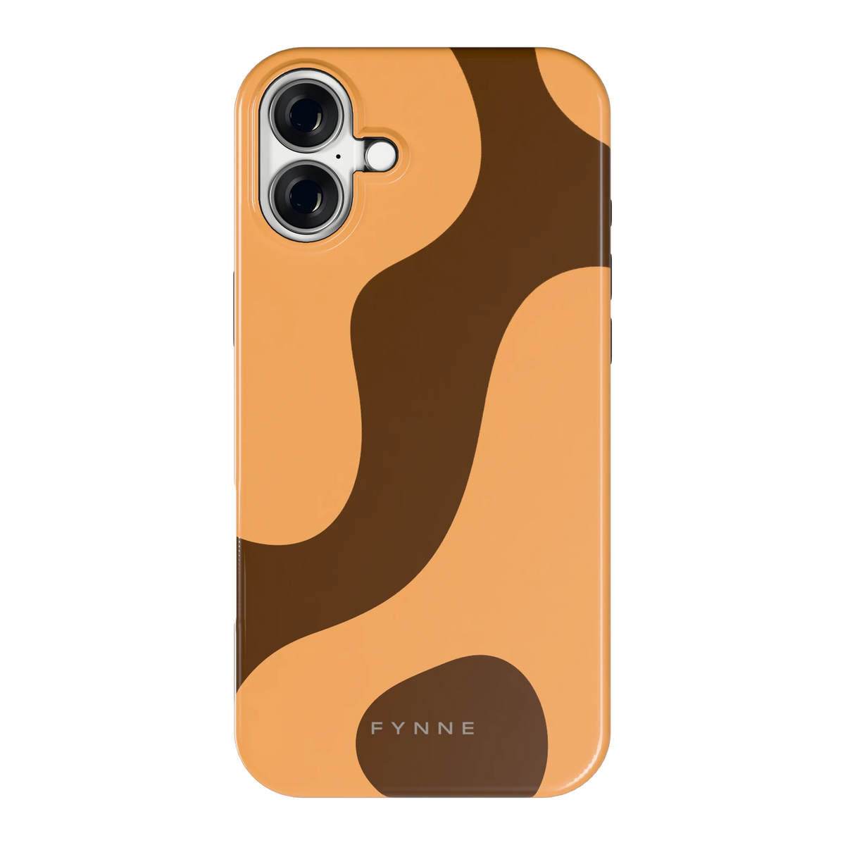 Karamel Vlekken hoesje voor iPhone 16 Plus, achterkant