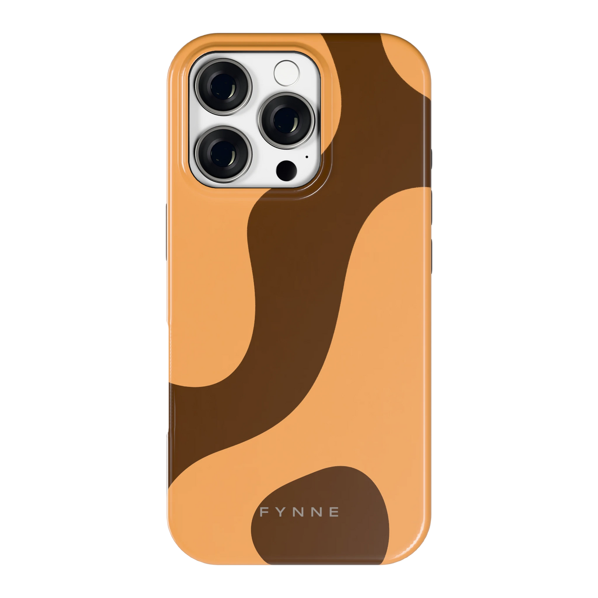 Karamel Vlekken hoesje voor iPhone 16 Pro, achterkant