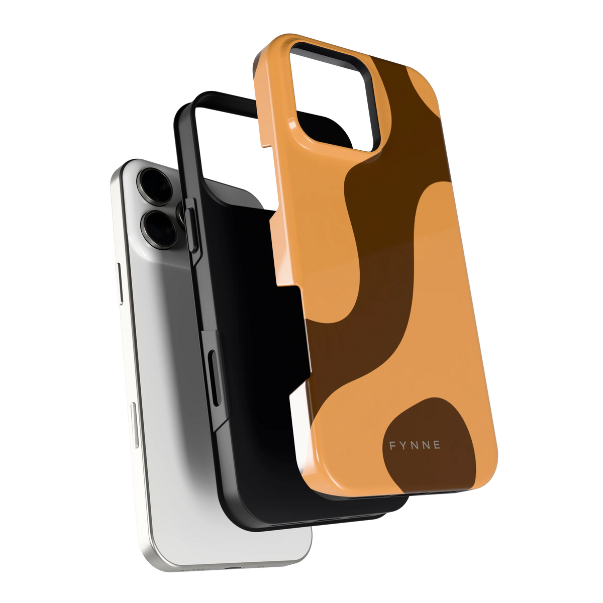 Karamel Vlekken hoesje voor iPhone 16 Pro Max, los van de telefoon