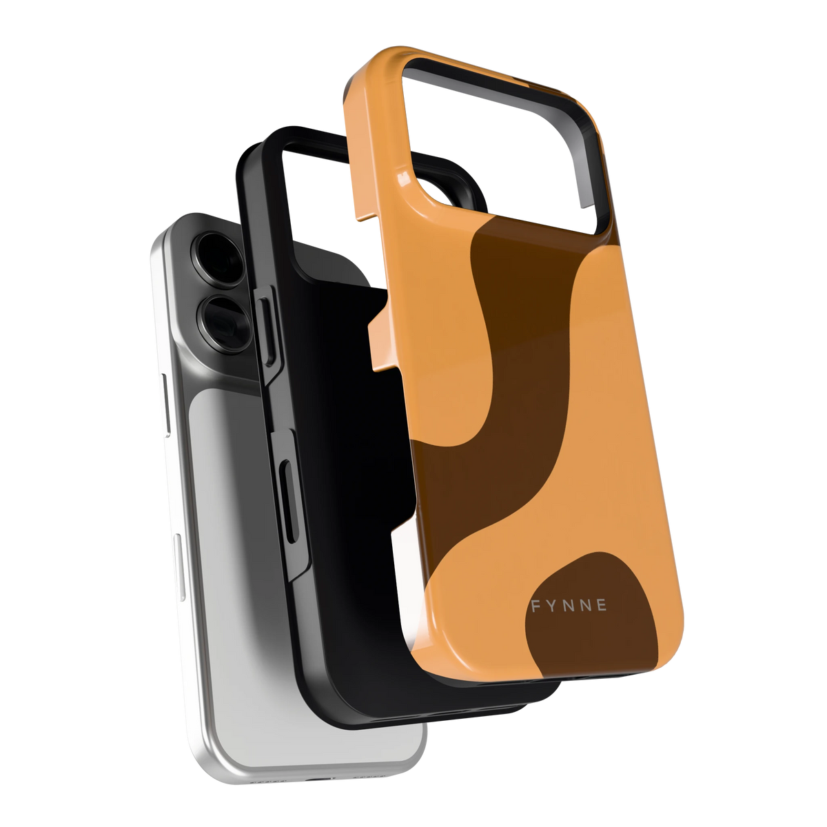 Karamel Vlekken hoesje voor iPhone 18 Pro, los van de telefoon