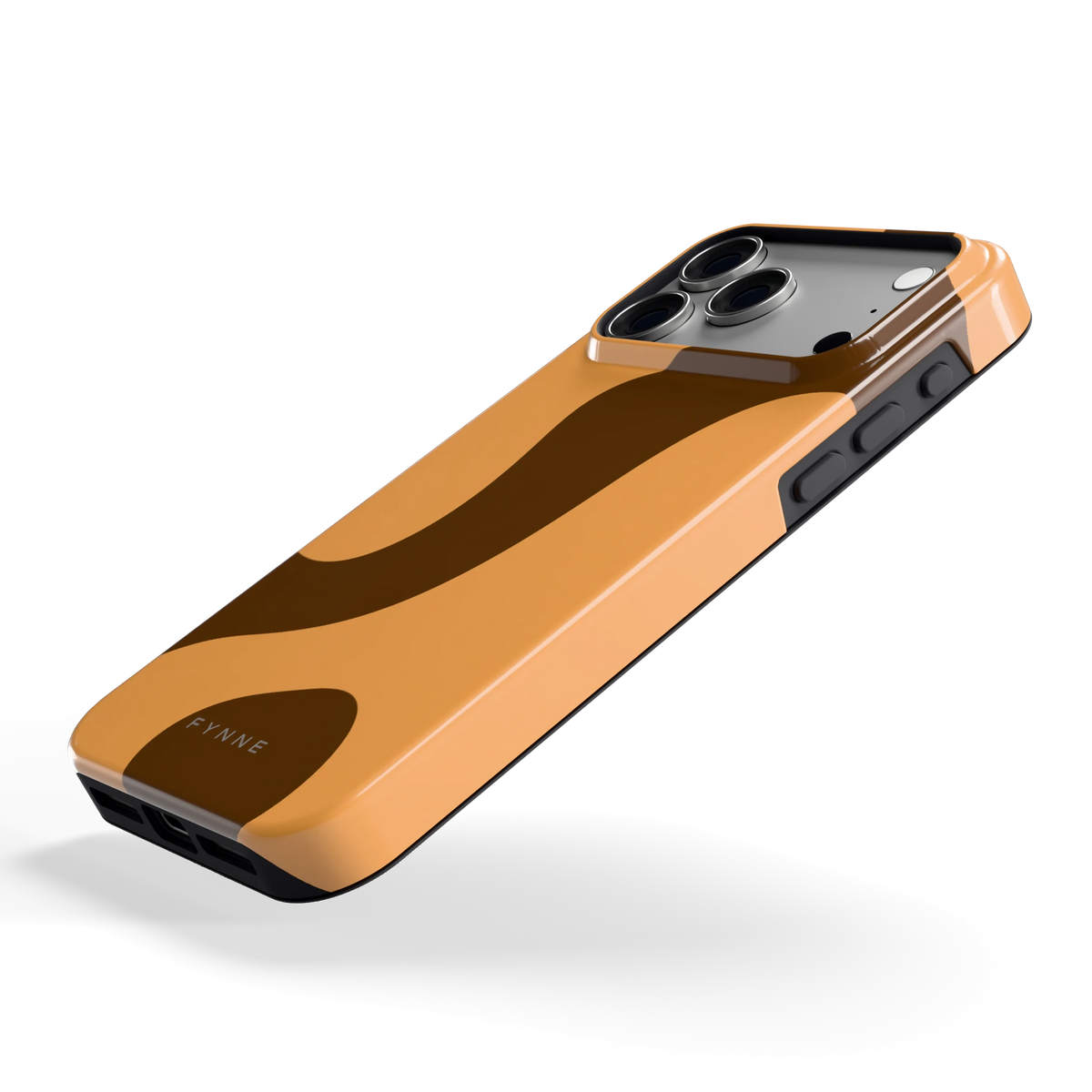 Karamel Vlekken hoesje voor iPhone 18 Pro Max, schuin