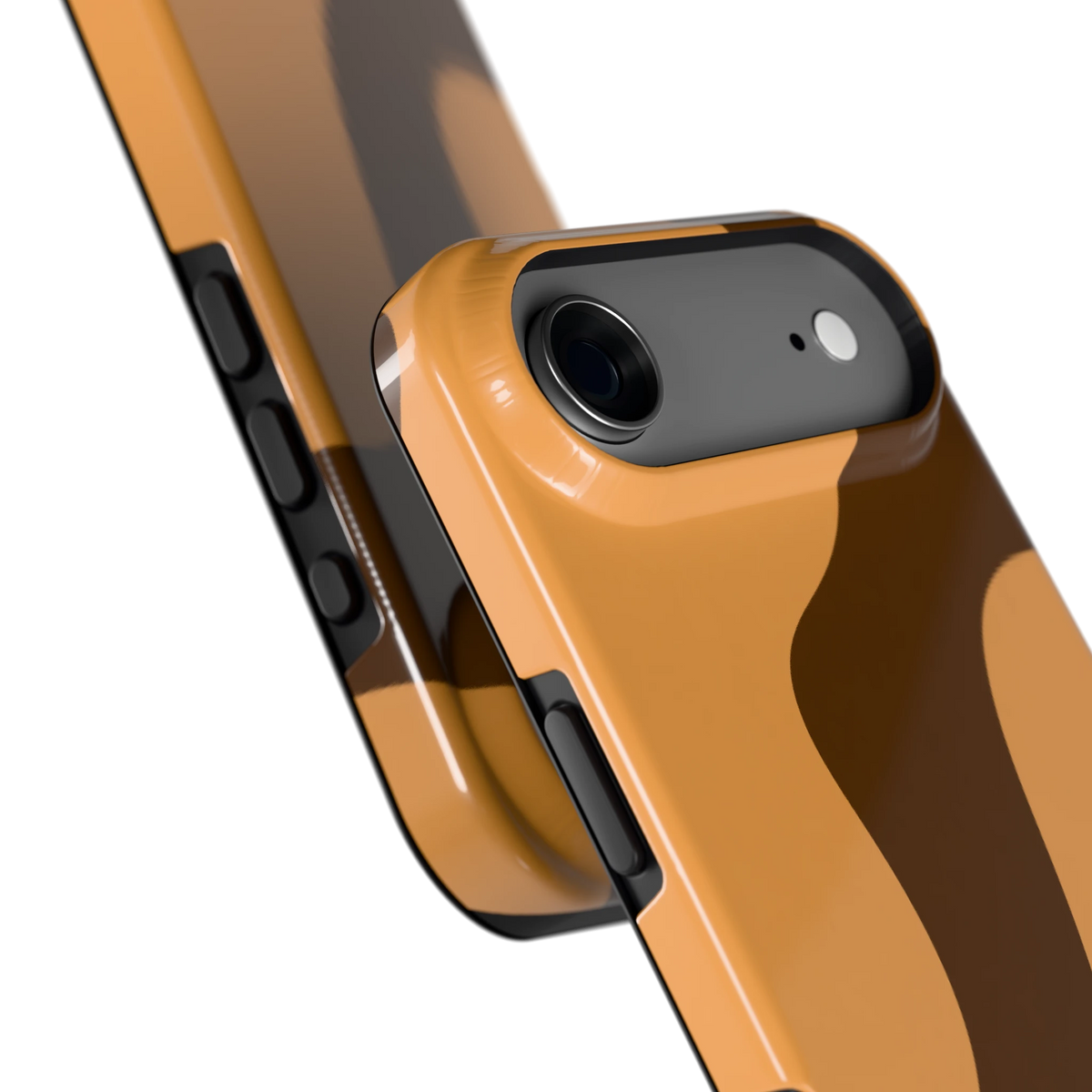Karamel Vlekken hoesje voor iPhone Air, close-up