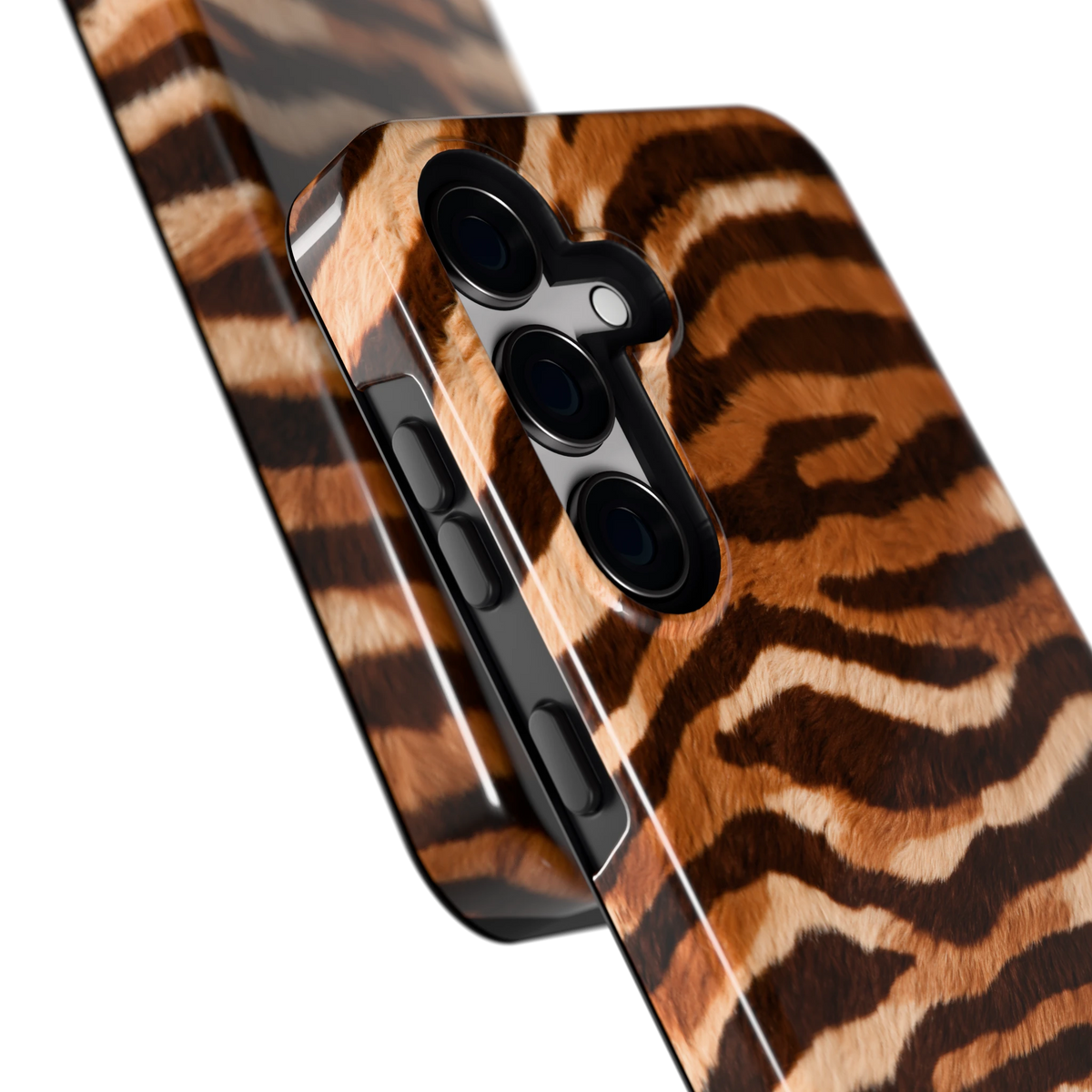 Caramel Zebra hoesje voor Galaxy S24, close-up