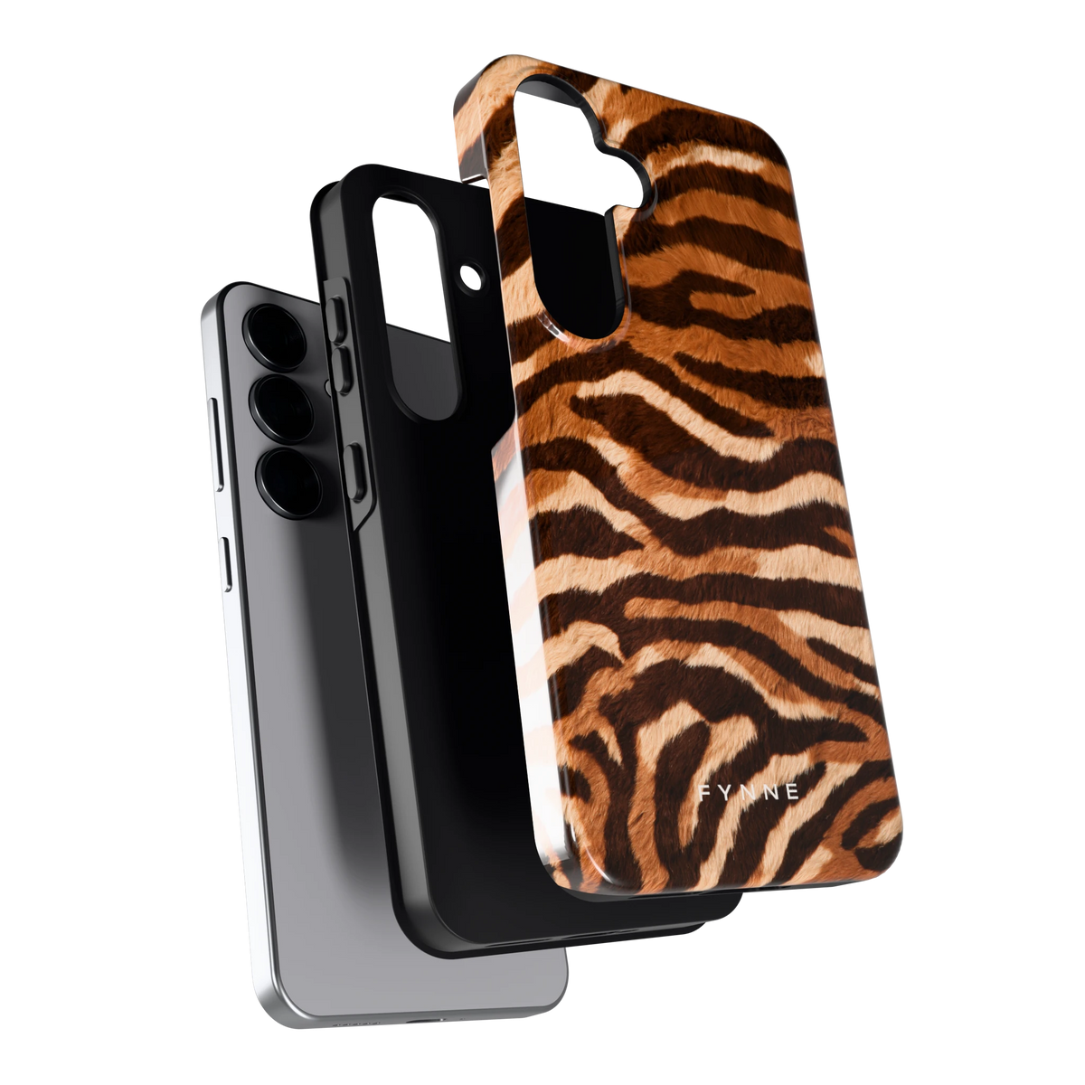 Caramel Zebra hoesje voor Galaxy S25, los van de telefoon