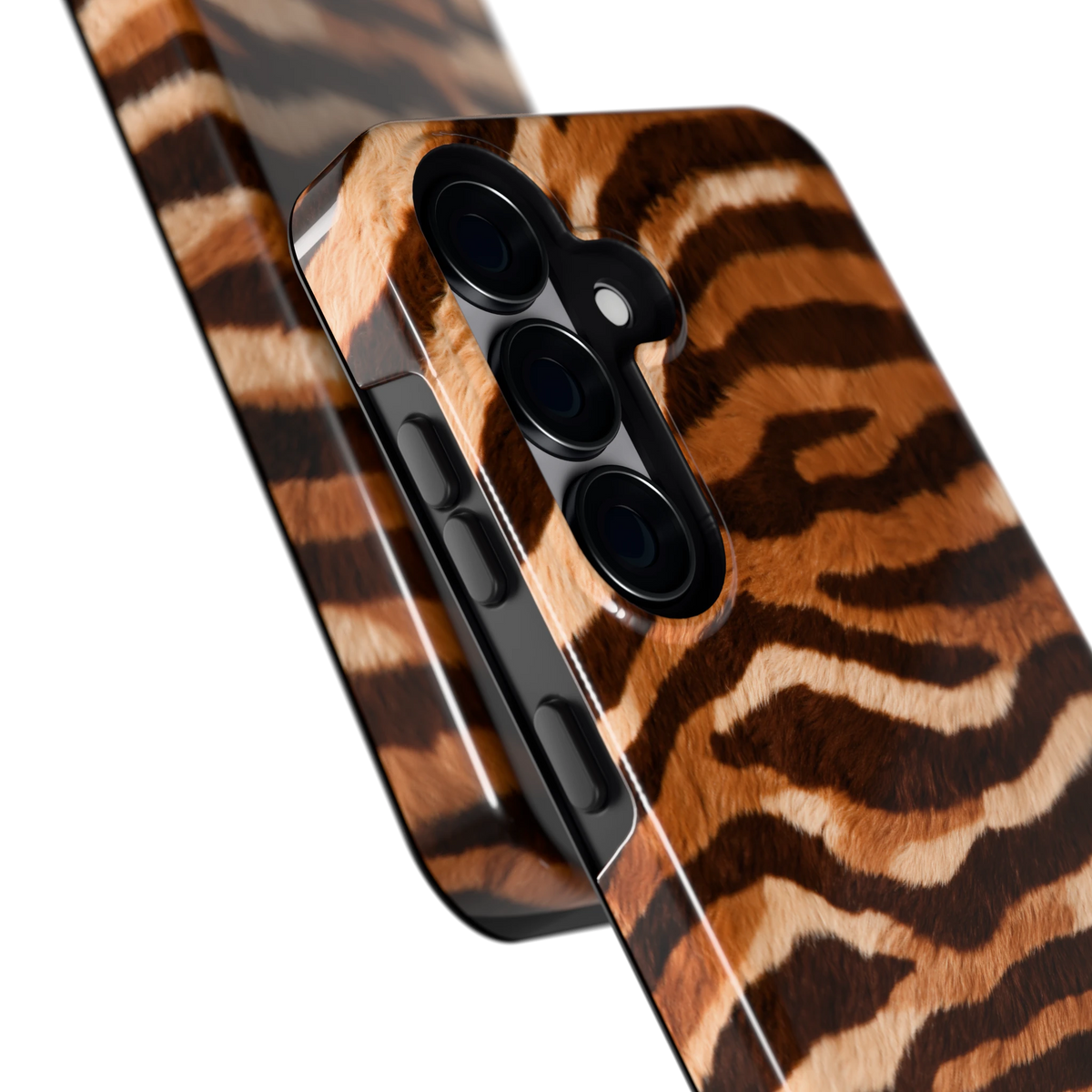 Caramel Zebra hoesje voor Galaxy S25, close-up
