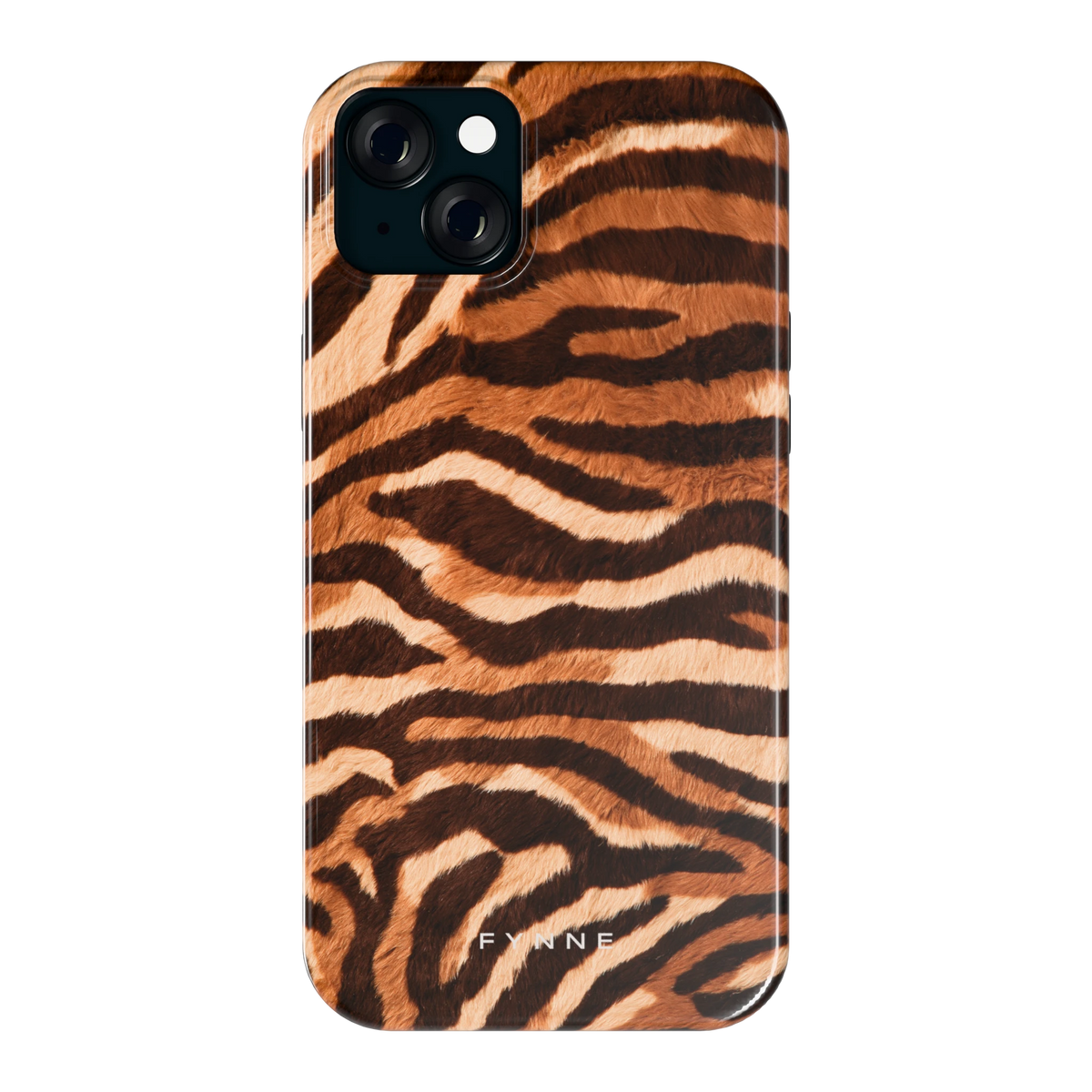 Caramel Zebra hoesje voor iPhone 15 Plus, achterkant
