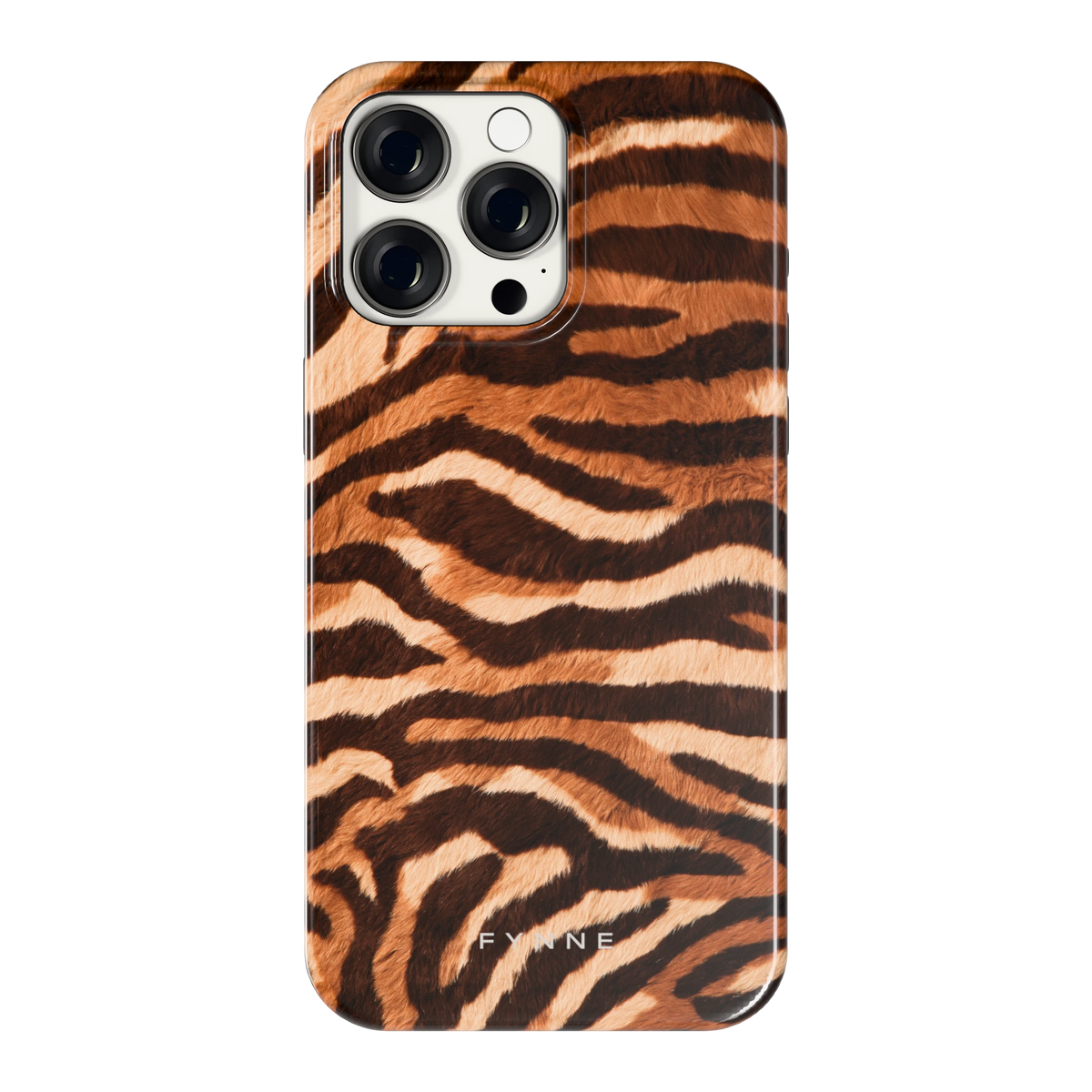 Caramel Zebra hoesje voor iPhone 15 Pro Max, achterkant