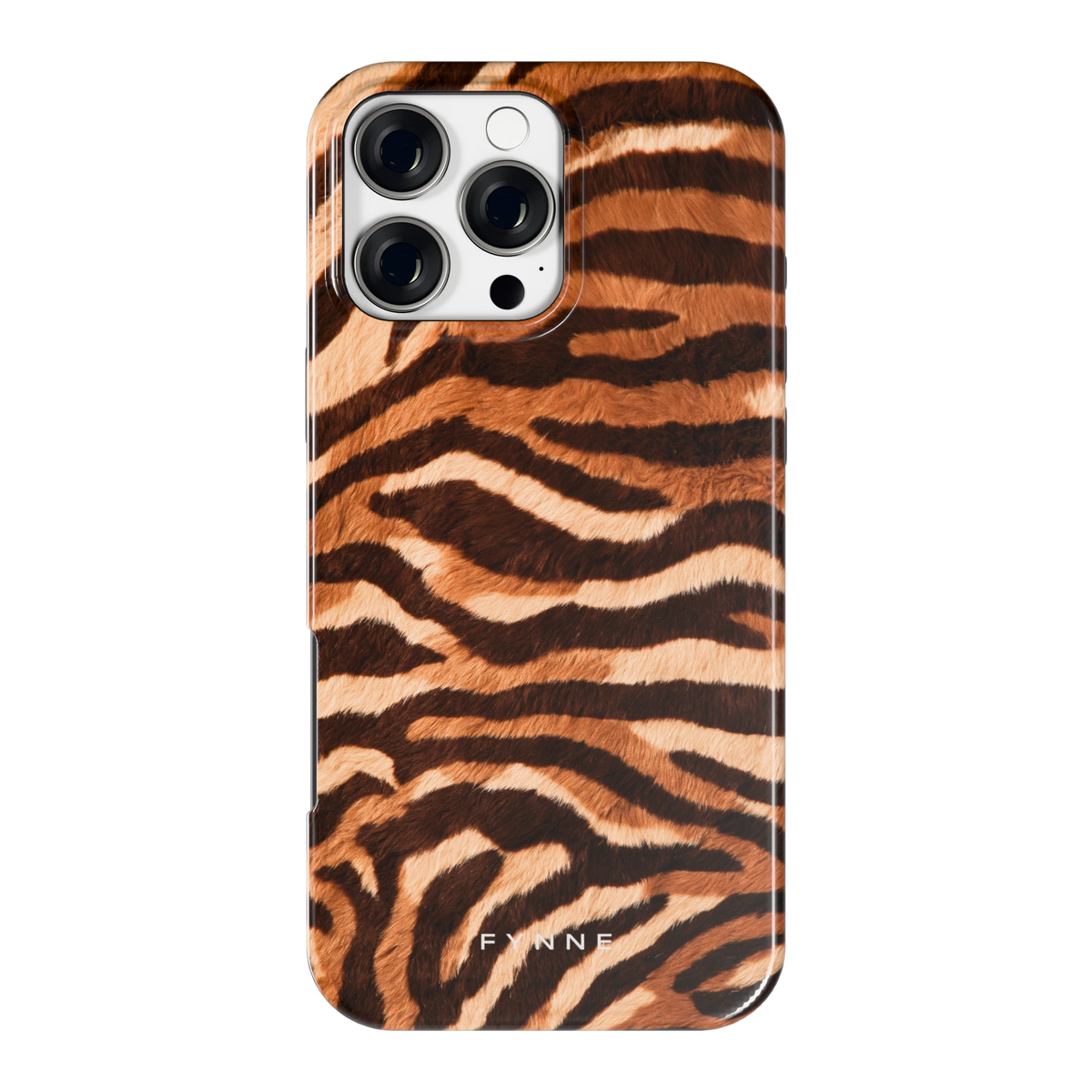 Caramel Zebra hoesje voor iPhone 16 Pro Max, achterkant