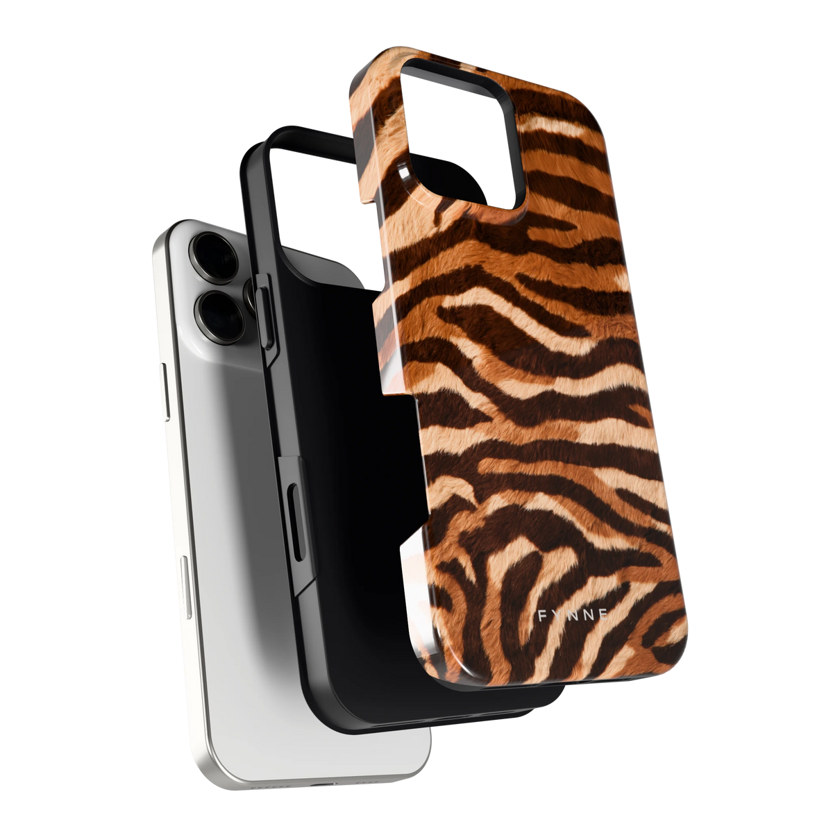 Caramel Zebra hoesje voor iPhone 16 Pro Max, los van de telefoon