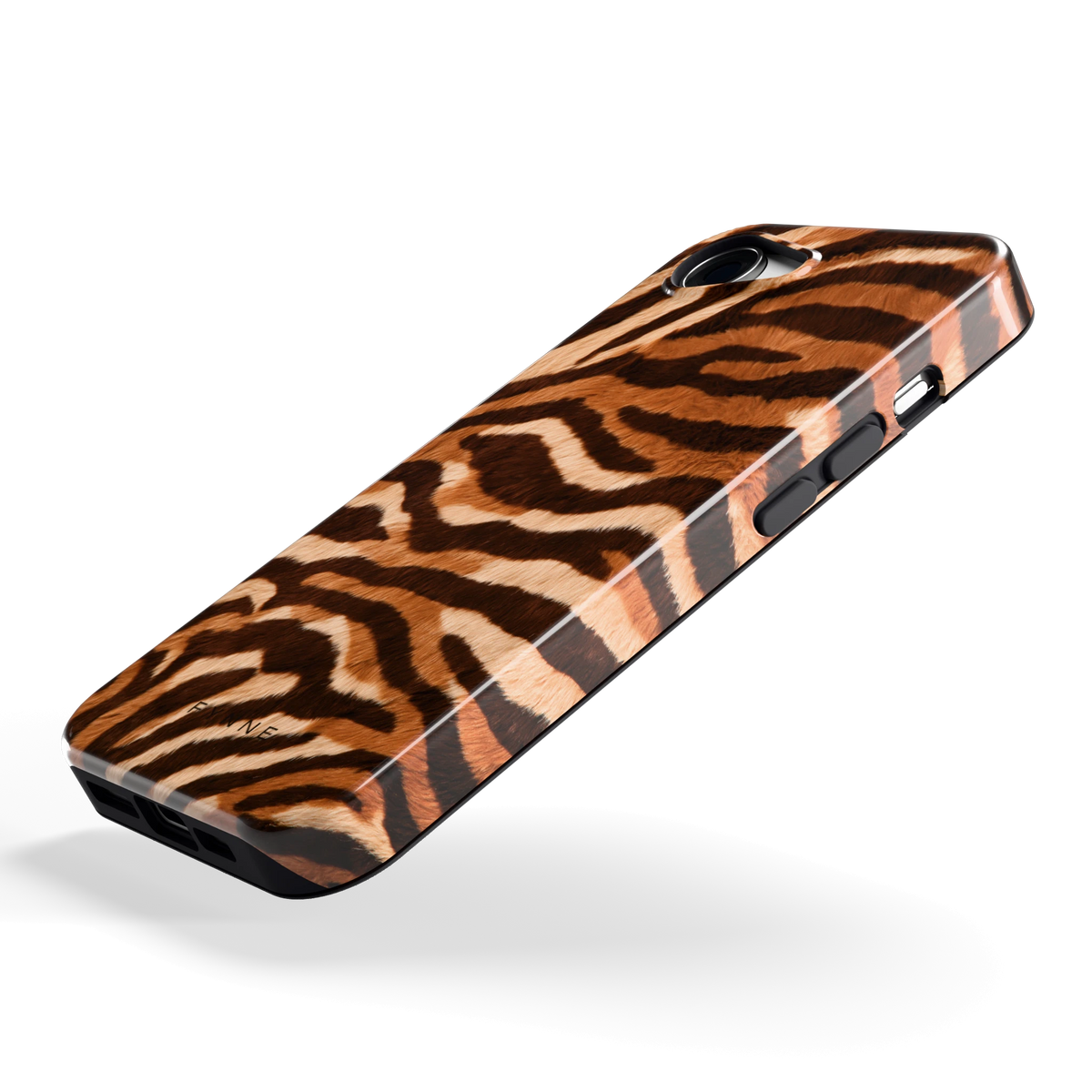 Caramel Zebra hoesje voor iPhone 16e, schuin