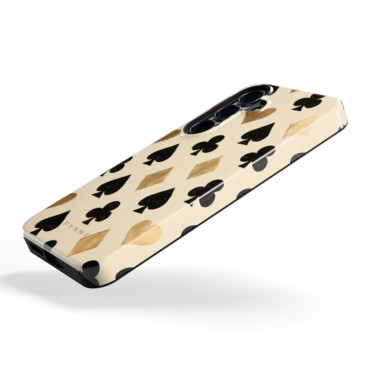 Kaartsymbolen hoesje voor Galaxy S25, schuin