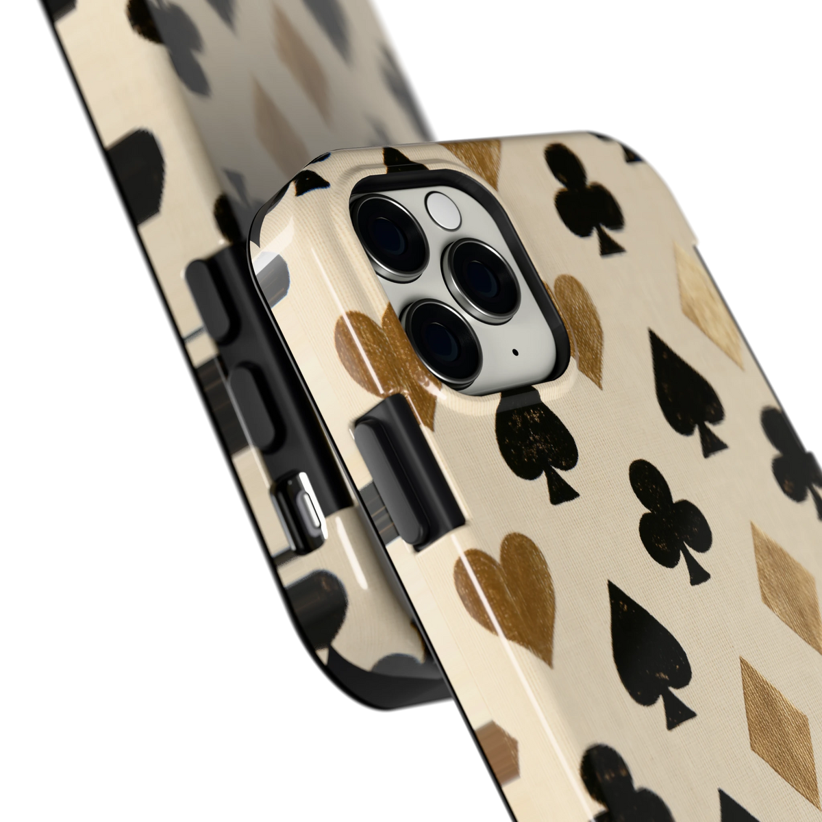Kaartsymbolen hoesje voor iPhone 11 Pro, close-up