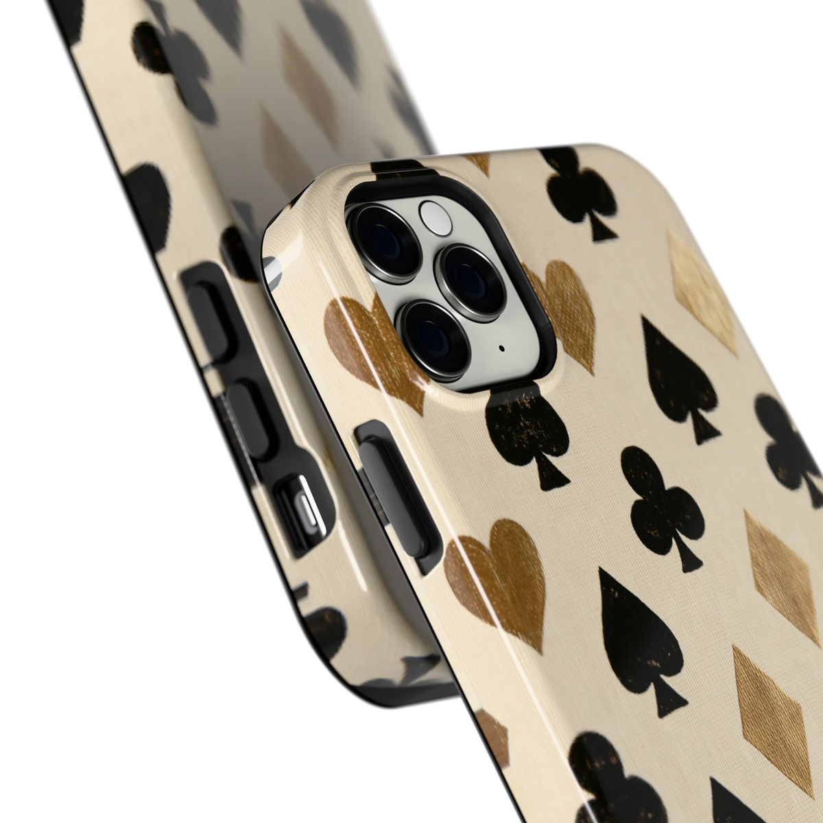 Kaartsymbolen hoesje voor iPhone 11 Pro Max, close-up