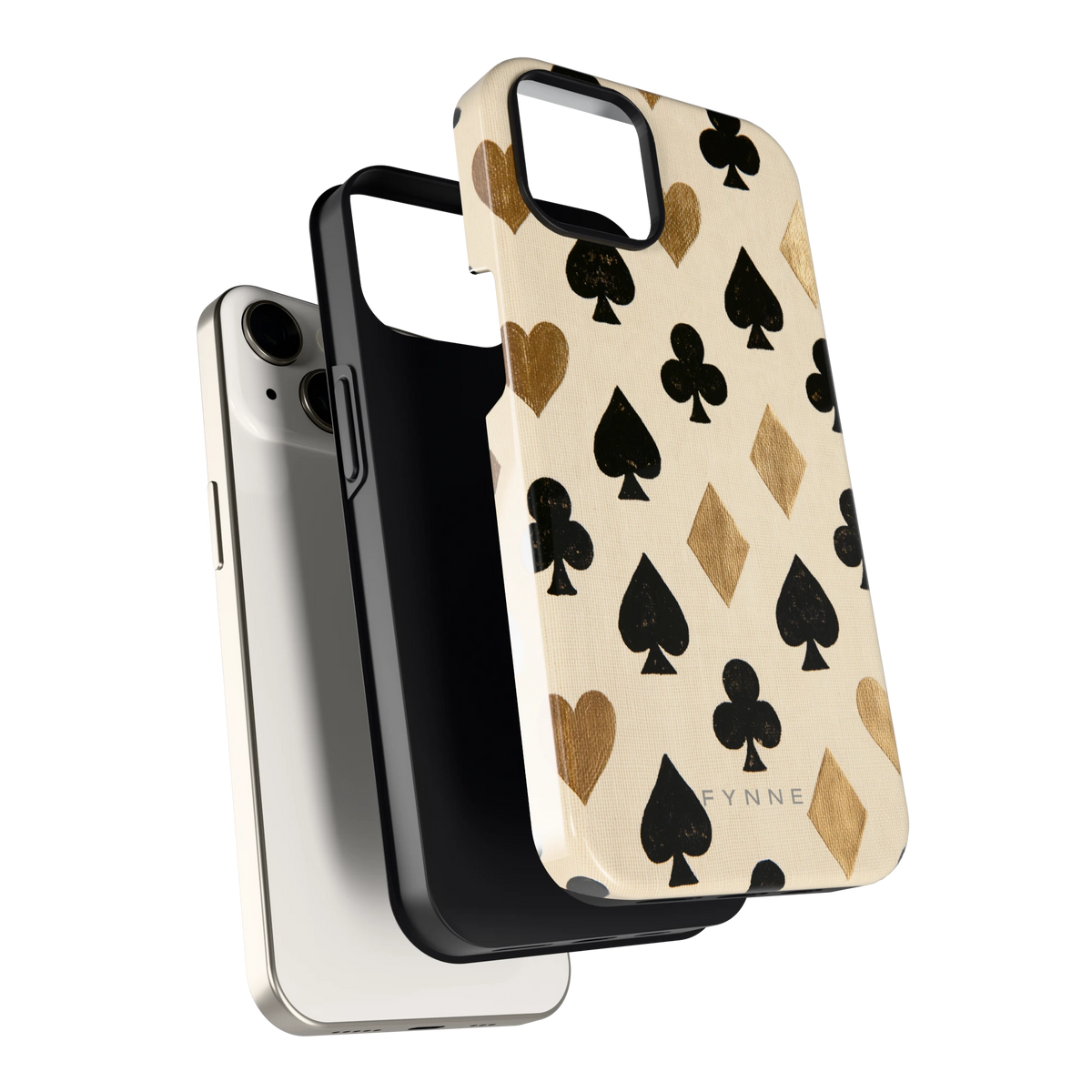 Kaartsymbolen hoesje voor iPhone 13, los van de telefoon