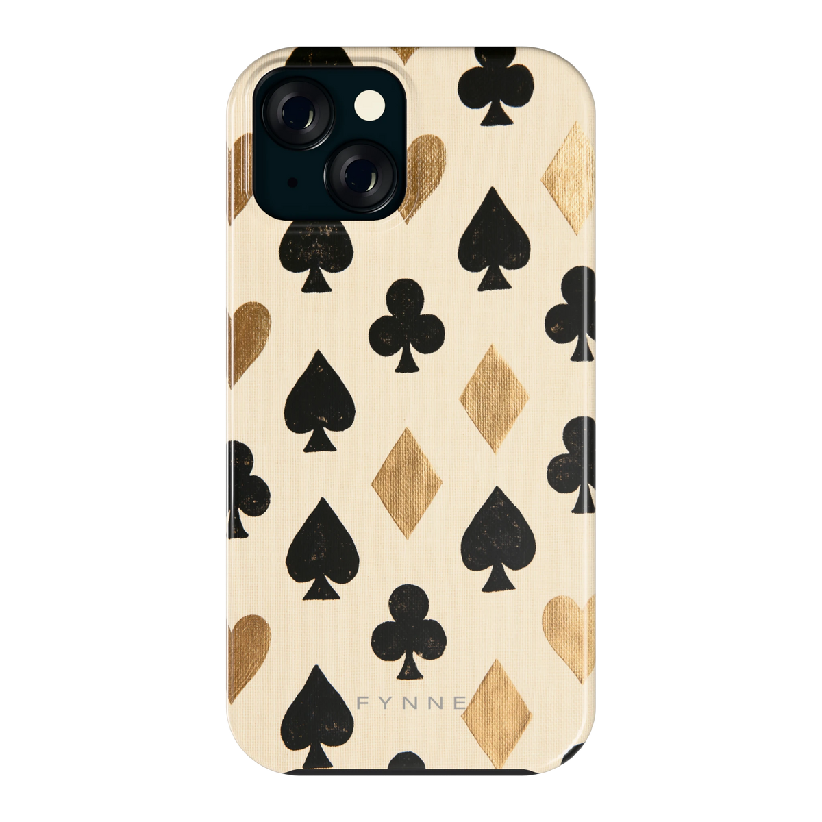 Kaartsymbolen hoesje voor iPhone 15, achterkant