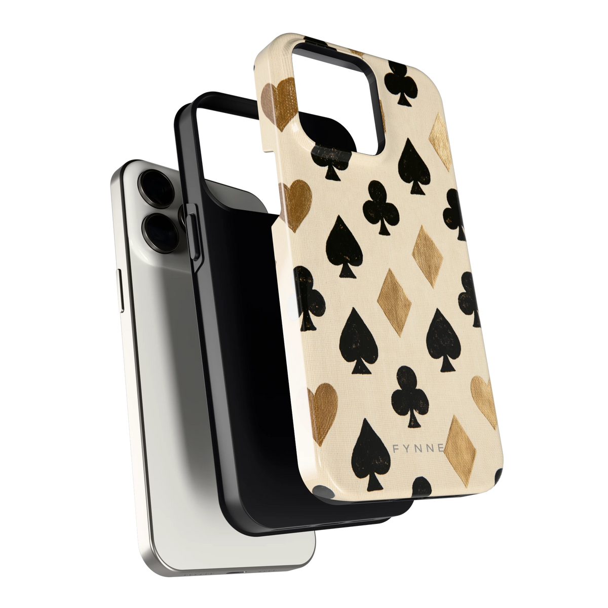 Kaartsymbolen hoesje voor iPhone 15 Pro Max, los van de telefoon