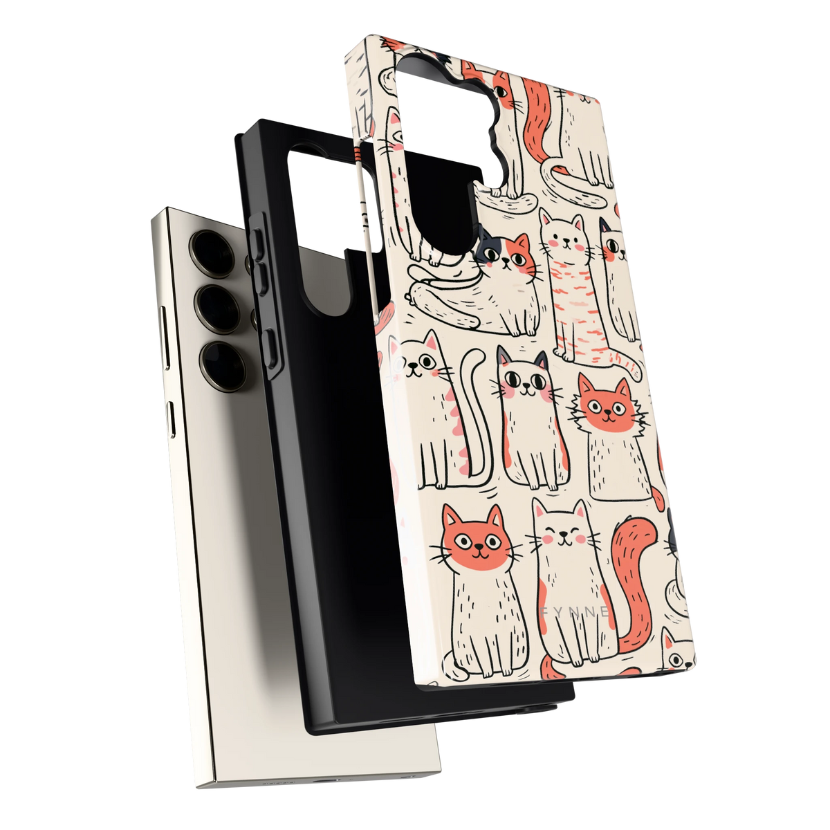 Kattenclub hoesje voor Galaxy S23 Ultra, los van de telefoon