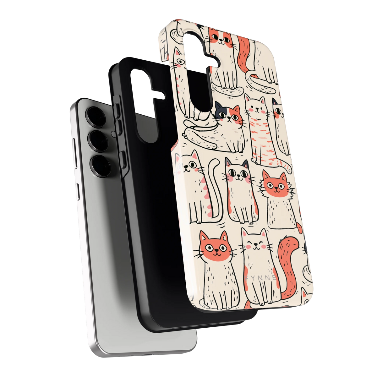 Kattenclub hoesje voor Galaxy S24 FE, los van de telefoon