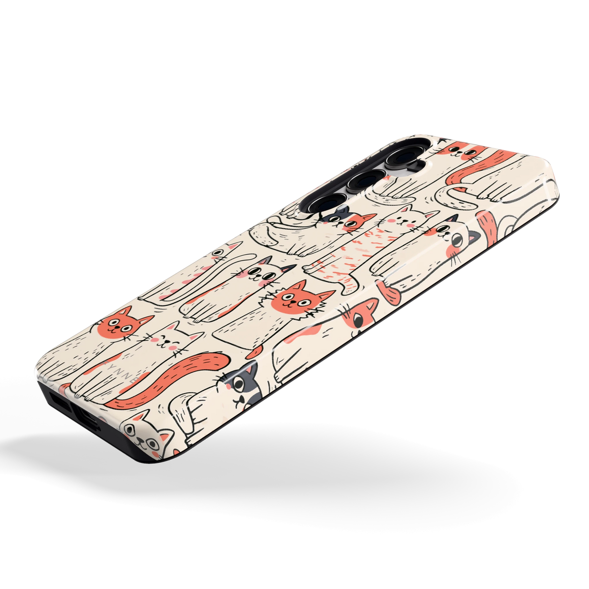 Kattenclub hoesje voor Galaxy S24+, schuin
