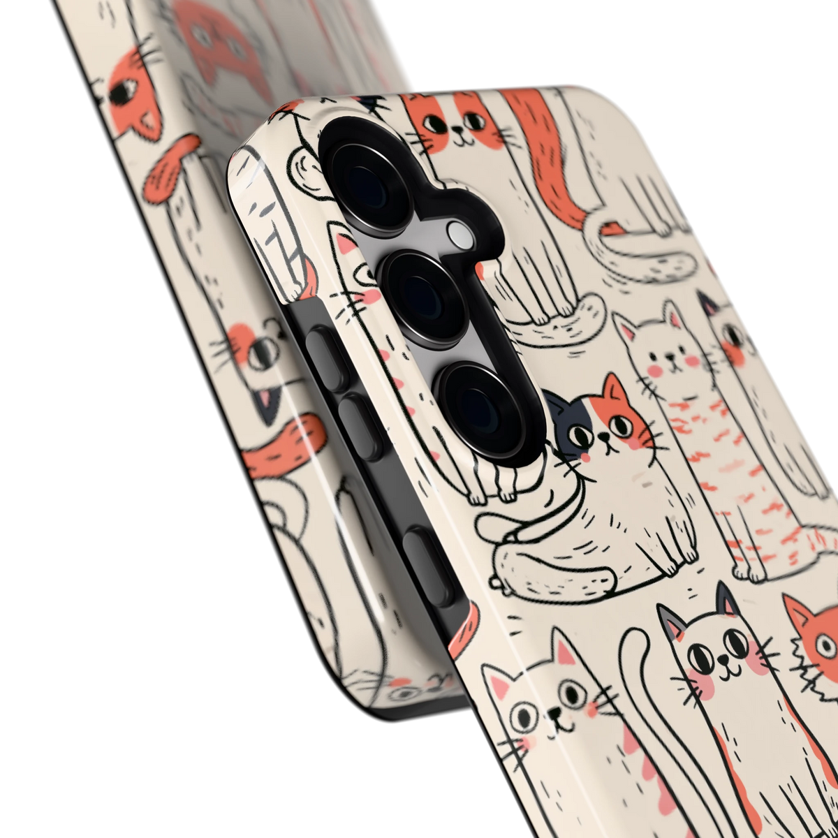 Kattenclub hoesje voor Galaxy S24+, close-up
