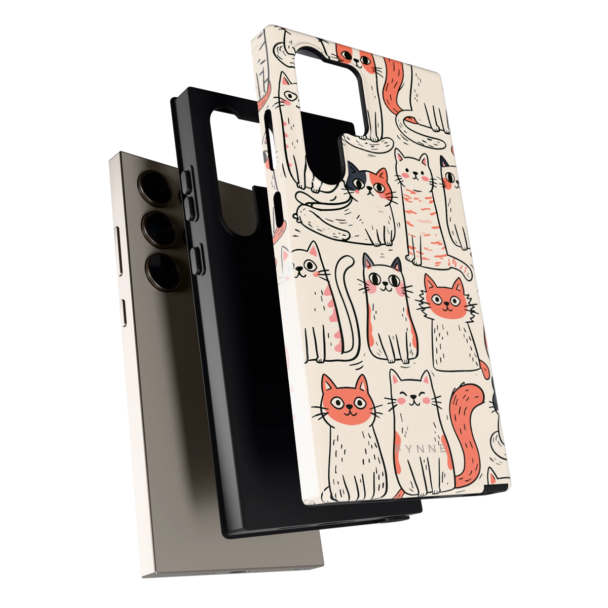 Kattenclub hoesje voor Galaxy S24 Ultra, los van de telefoon