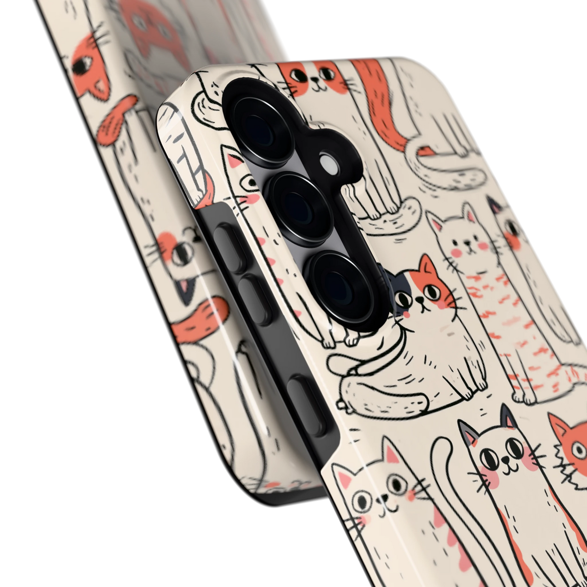 Kattenclub hoesje voor Galaxy S25, close-up