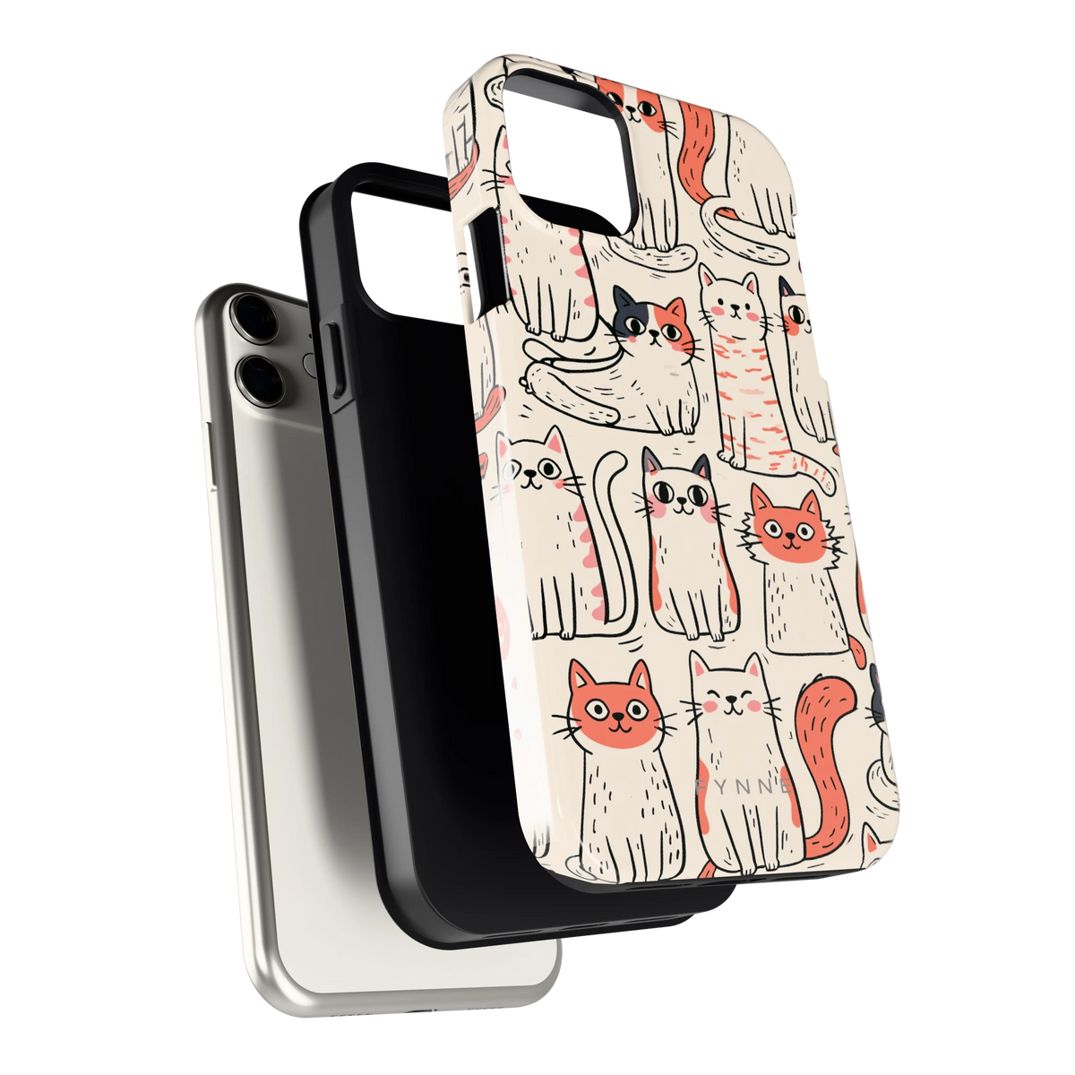 Kattenclub hoesje voor iPhone 11, los van de telefoon