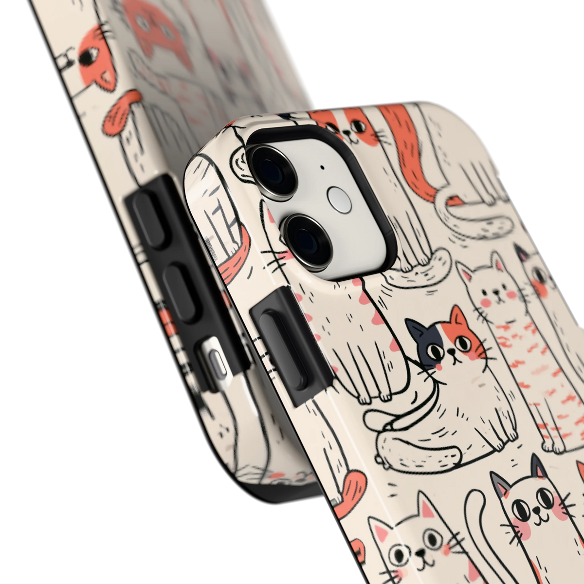 Kattenclub hoesje voor iPhone 11, close-up