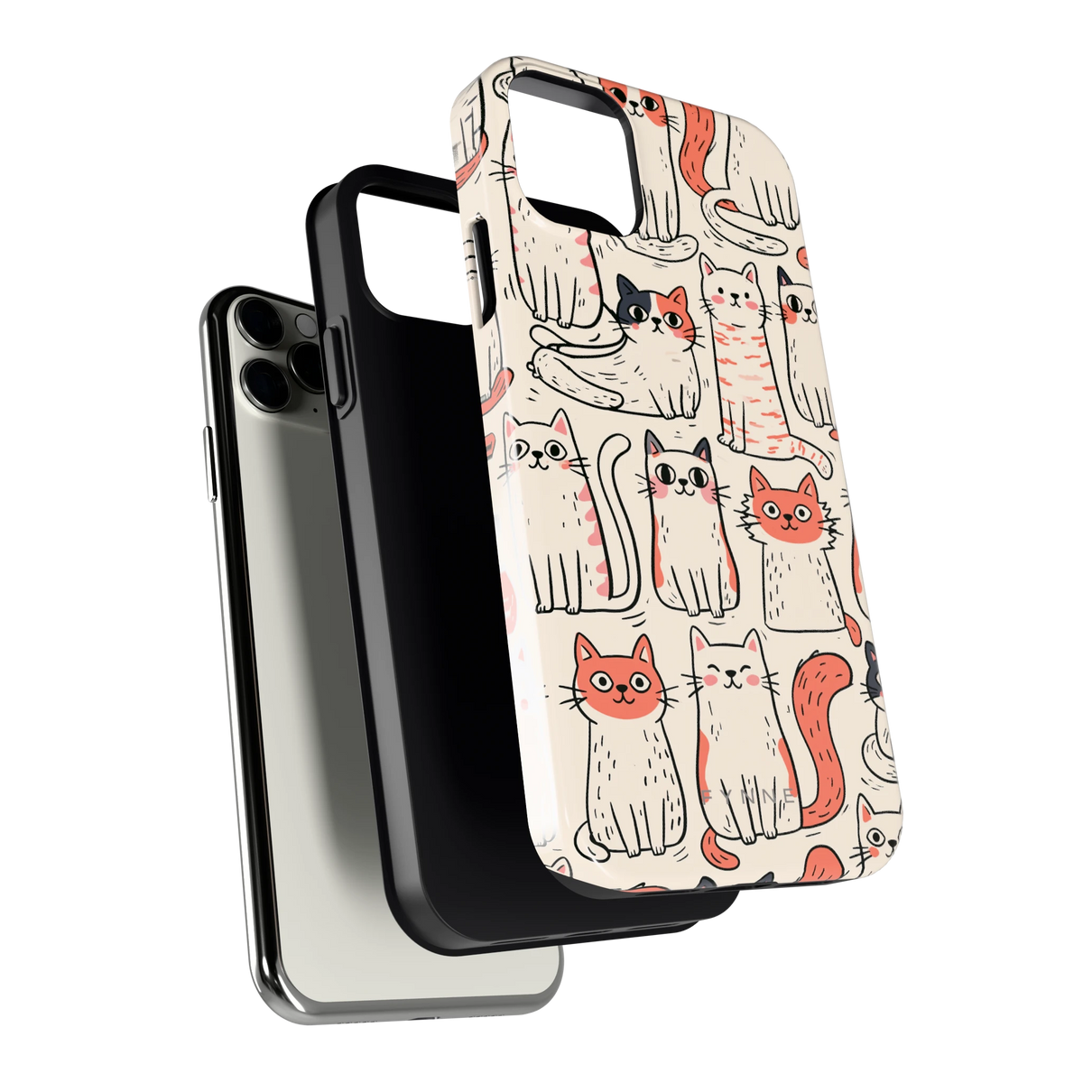 Kattenclub hoesje voor iPhone 11 Pro Max, los van de telefoon