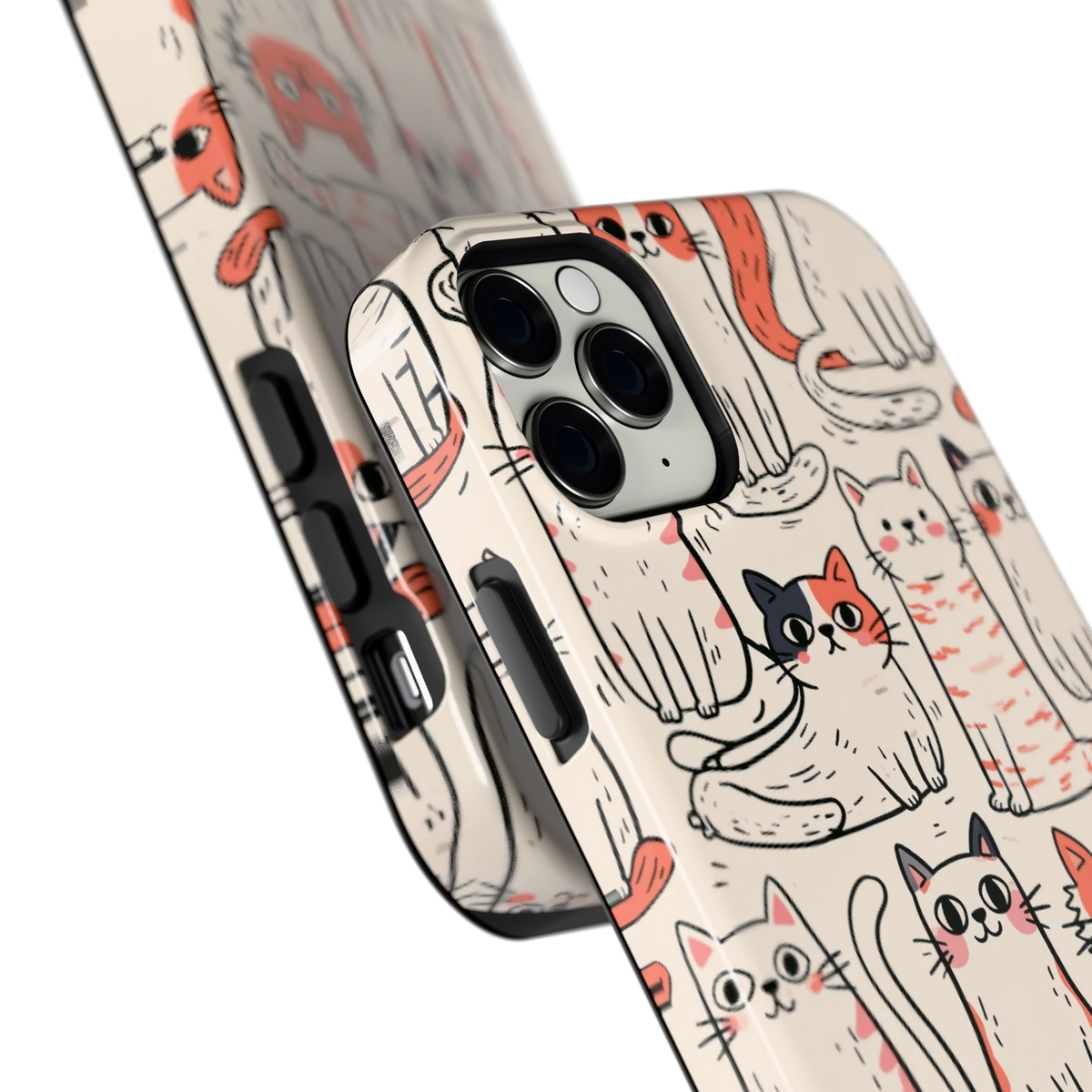 Kattenclub hoesje voor iPhone 11 Pro Max, close-up