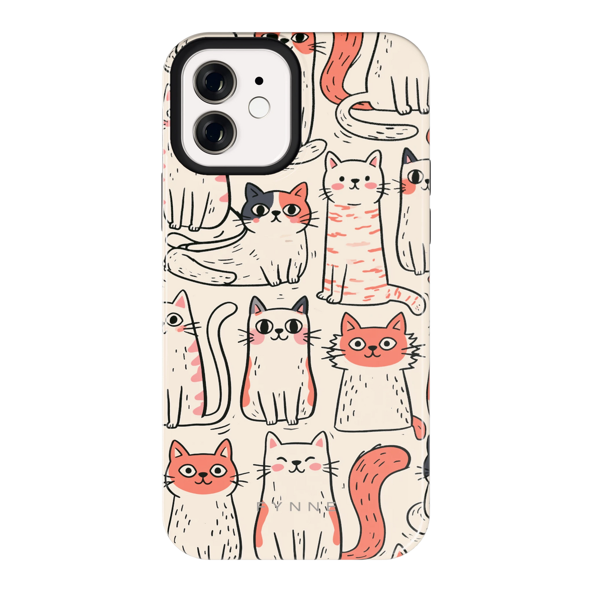 Kattenclub hoesje voor iPhone 12, achterkant
