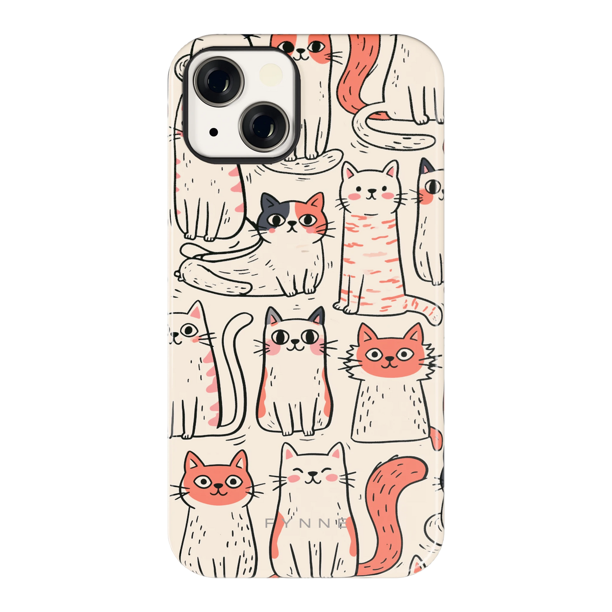Kattenclub hoesje voor iPhone 13, achterkant