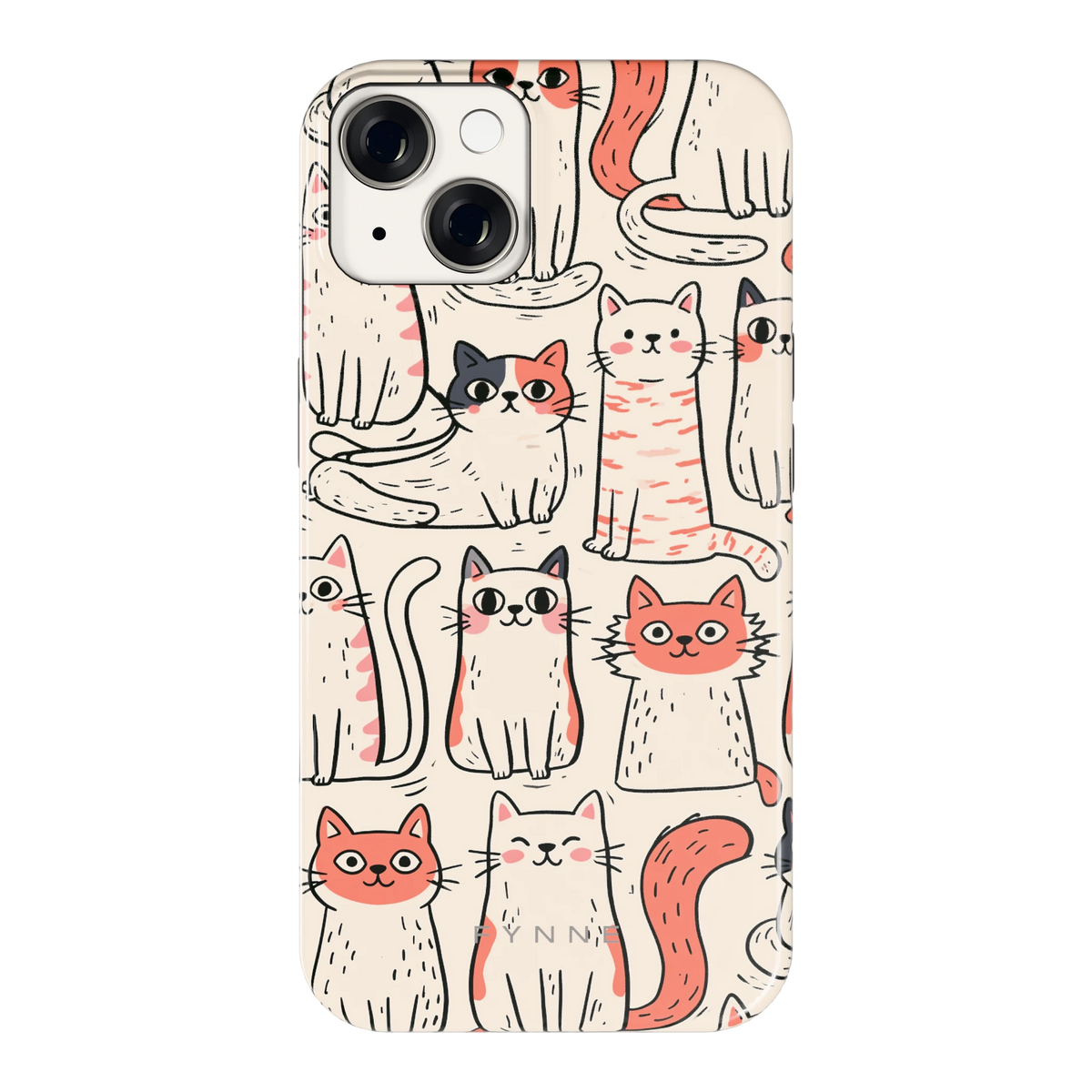 Kattenclub hoesje voor iPhone 14, achterkant
