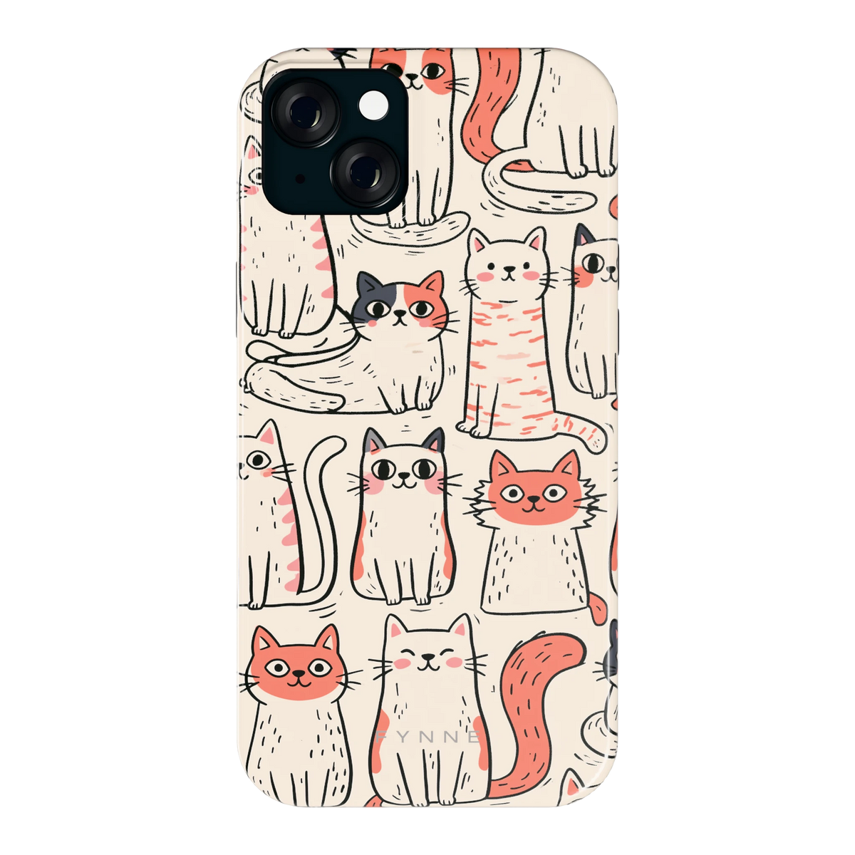 Kattenclub hoesje voor iPhone 15 Plus, achterkant