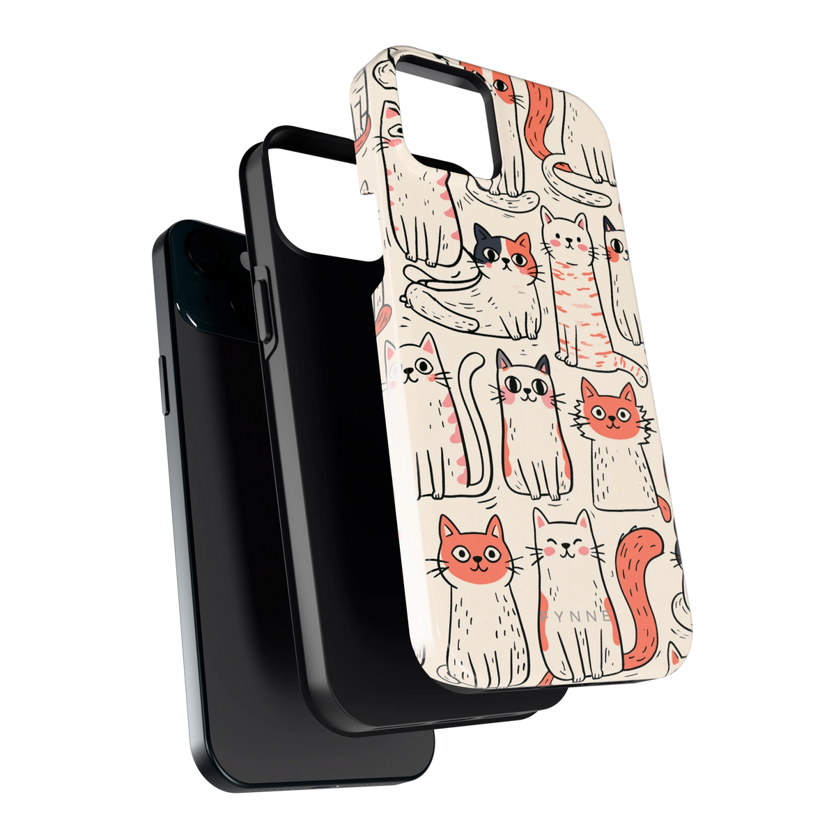 Kattenclub hoesje voor iPhone 15 Plus, los van de telefoon