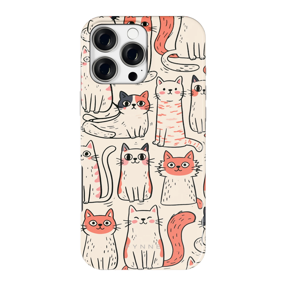 Kattenclub hoesje voor iPhone 16 Pro Max, achterkant