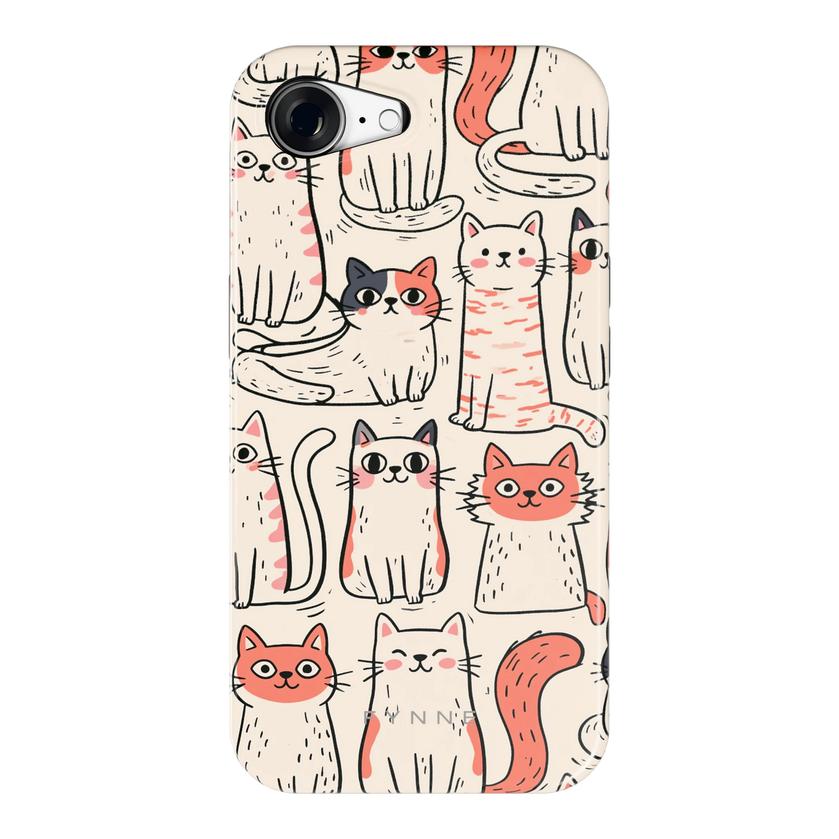 Kattenclub hoesje voor iPhone 16e, achterkant