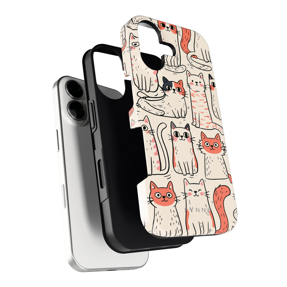 Kattenclub hoesje voor iPhone 17, los van de telefoon