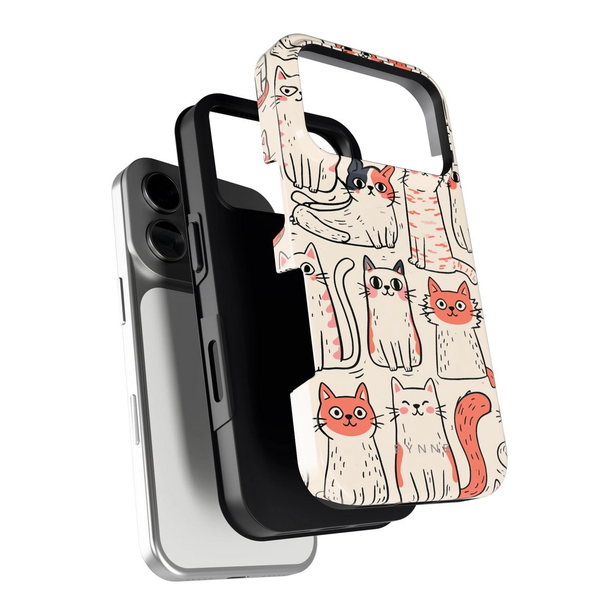 Kattenclub hoesje voor iPhone 17 Pro, los van de telefoon
