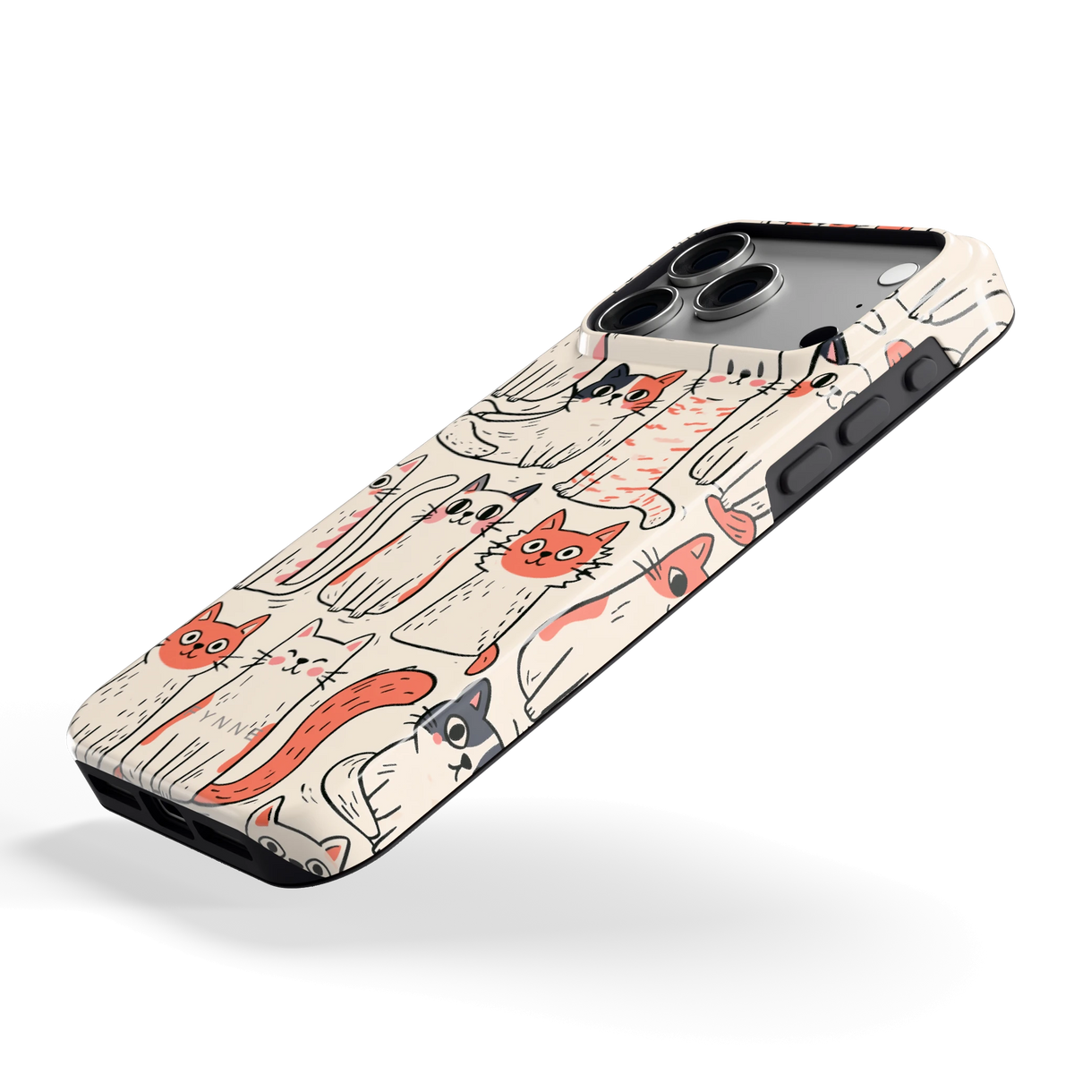 Kattenclub hoesje voor iPhone 18 Pro Max, schuin