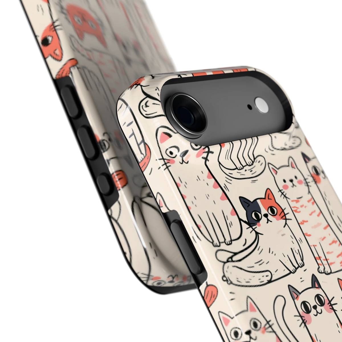 Kattenclub hoesje voor iPhone Air, close-up