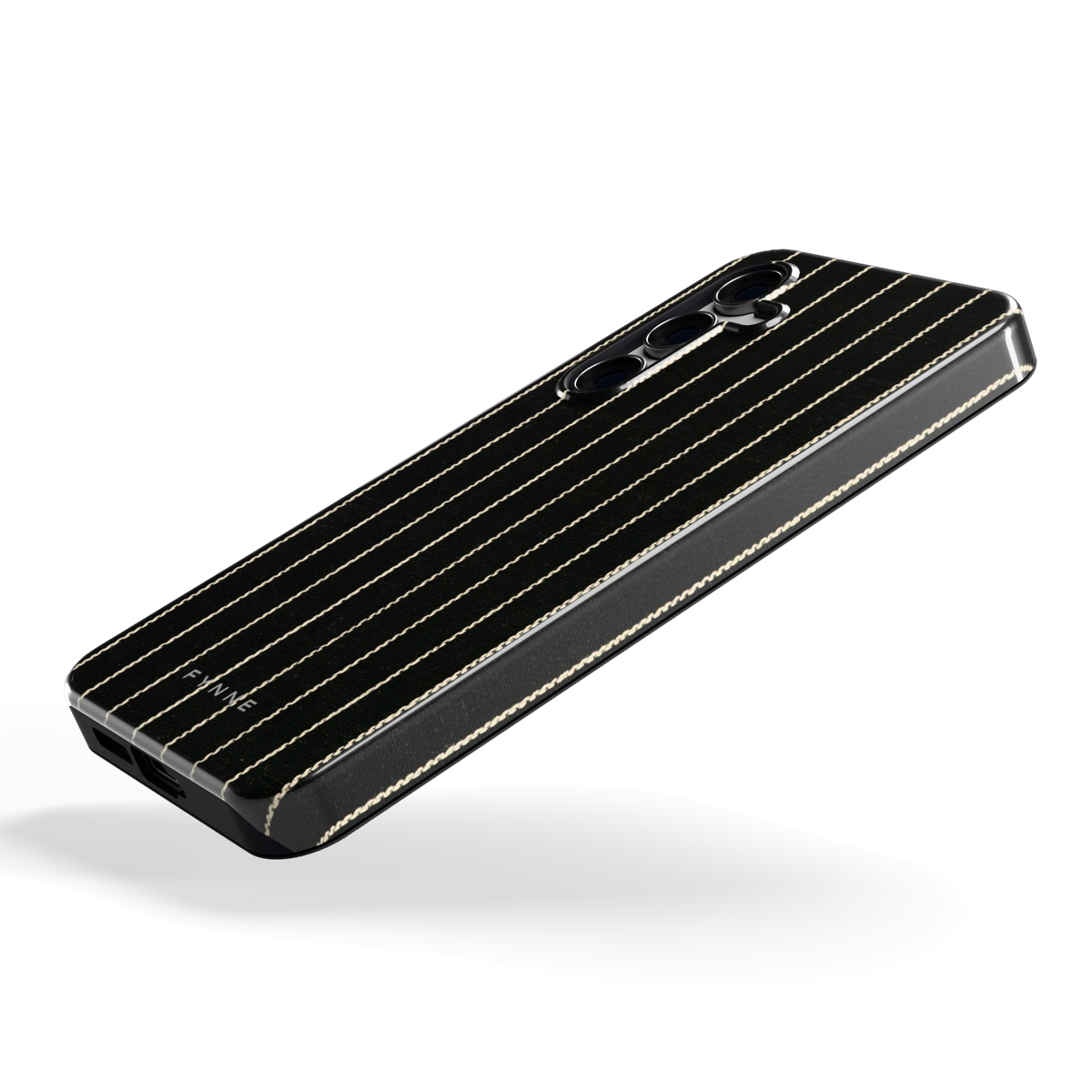 Krijtstreep hoesje voor Galaxy S24 FE, schuin