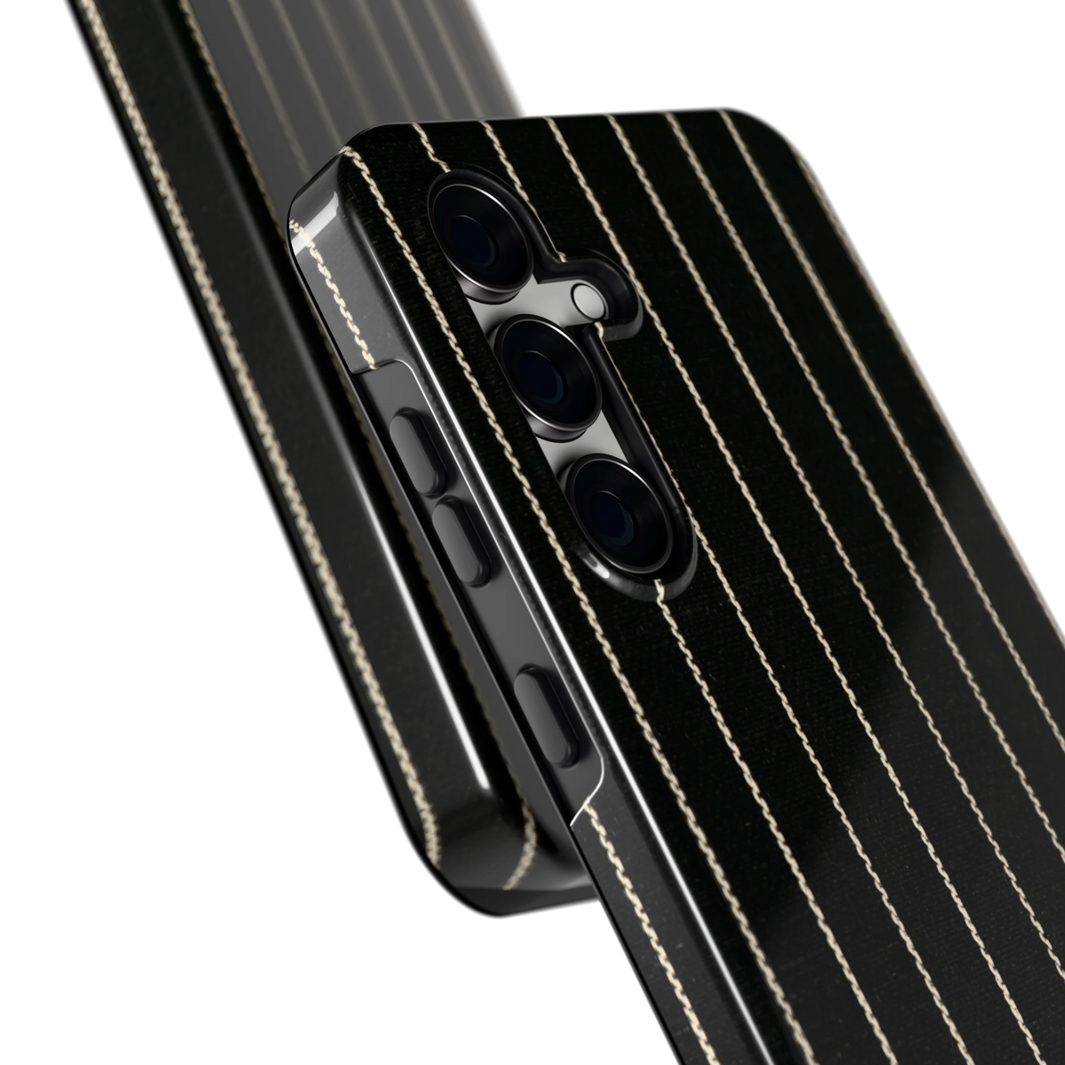 Krijtstreep hoesje voor Galaxy S24 FE, close-up