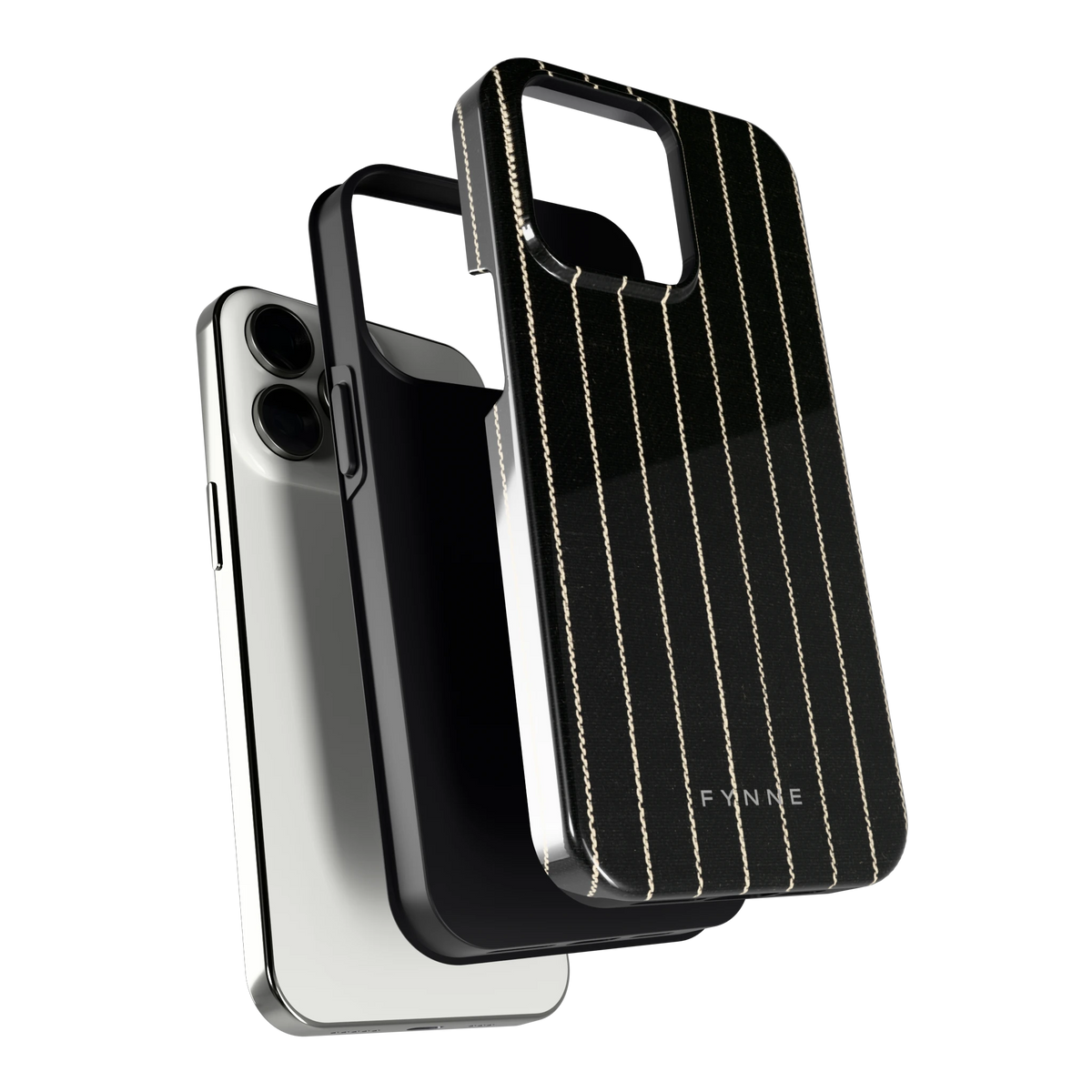 Krijtstreep hoesje voor iPhone 13 Pro, los van de telefoon