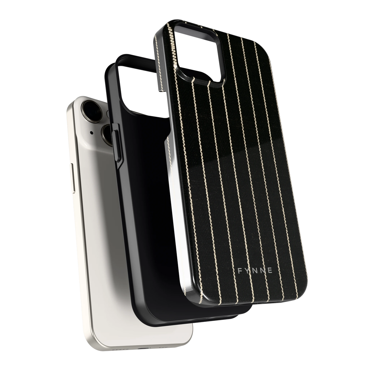 Krijtstreep hoesje voor iPhone 14, los van de telefoon